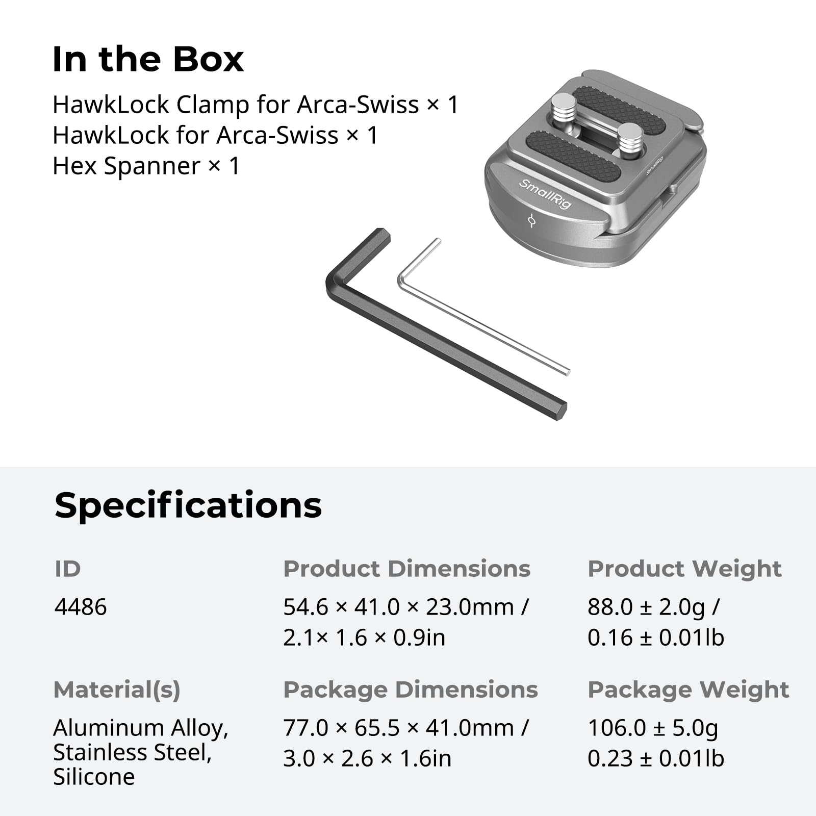 smallrig-4486-hawklock-schnellwechsel-montageplatte-f-r-arca-swiss image 8