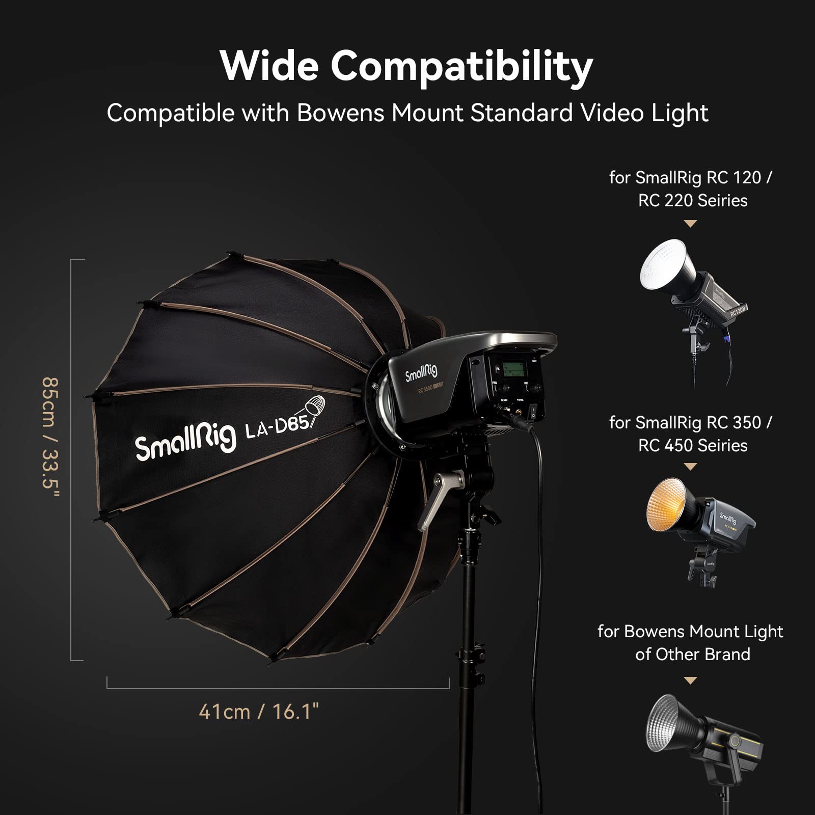smallrig-parabolic-softbox-la-d85-85-cm-bowens-mount-softbox-4158 image 3