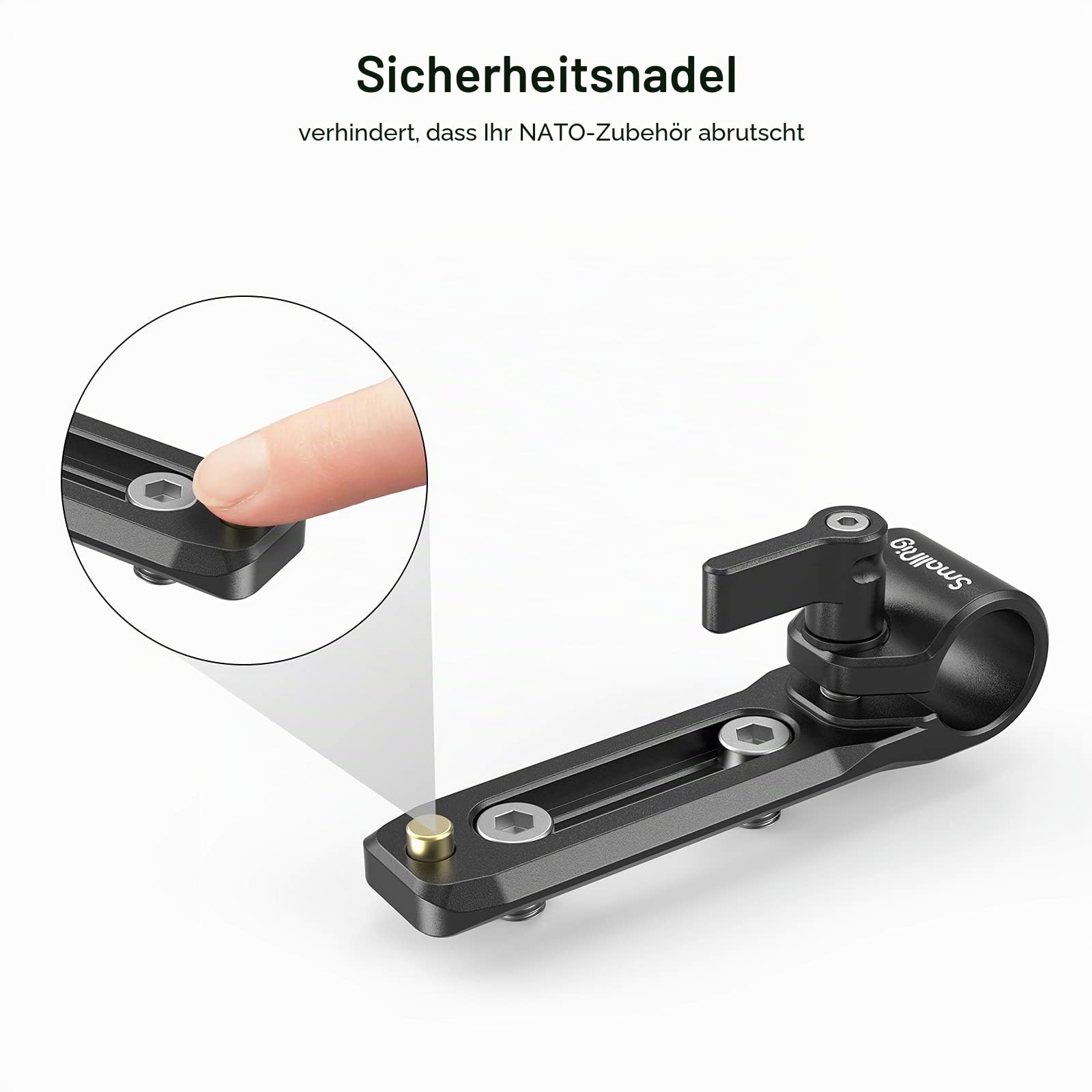 smallrig-3011-15mm-single-rod-clamp-mit-integrierter-nato-rail image 4
