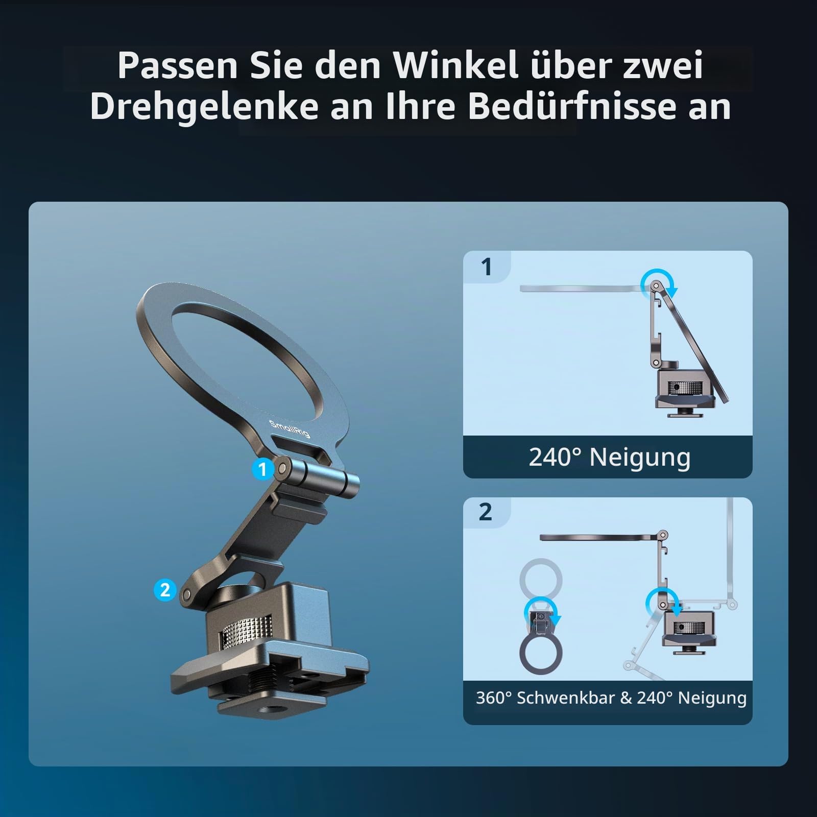 smallrig-5339-telefonhalterung-mit-cold-shoe-f-r-arca-swiss-handyhalter-mit-mags image 4