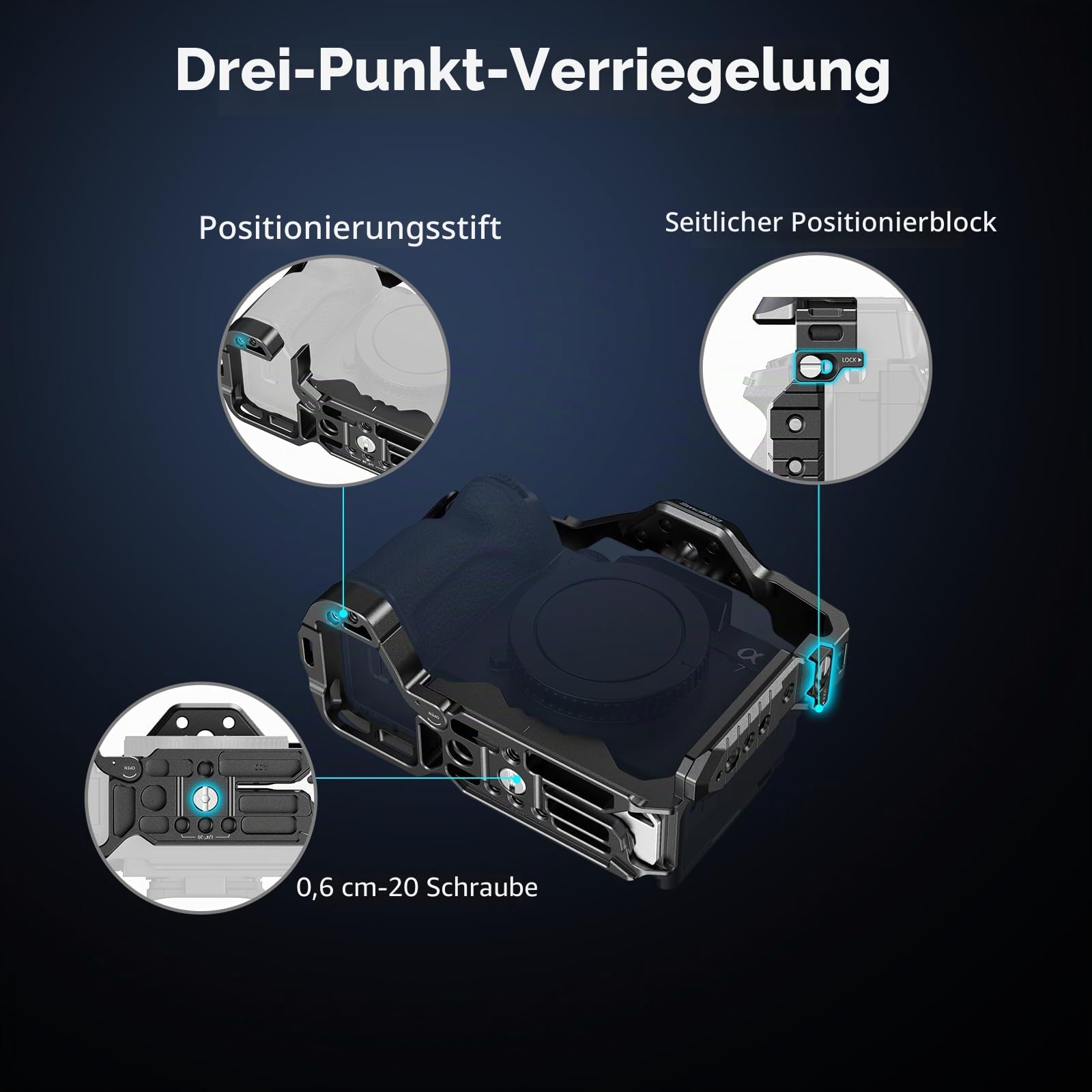 smallrig-3668c-hawklock-kamera-cage-basis-kit-f-r-sony-alpha-7-v-7r-v-7-iv-7s-ii image 3