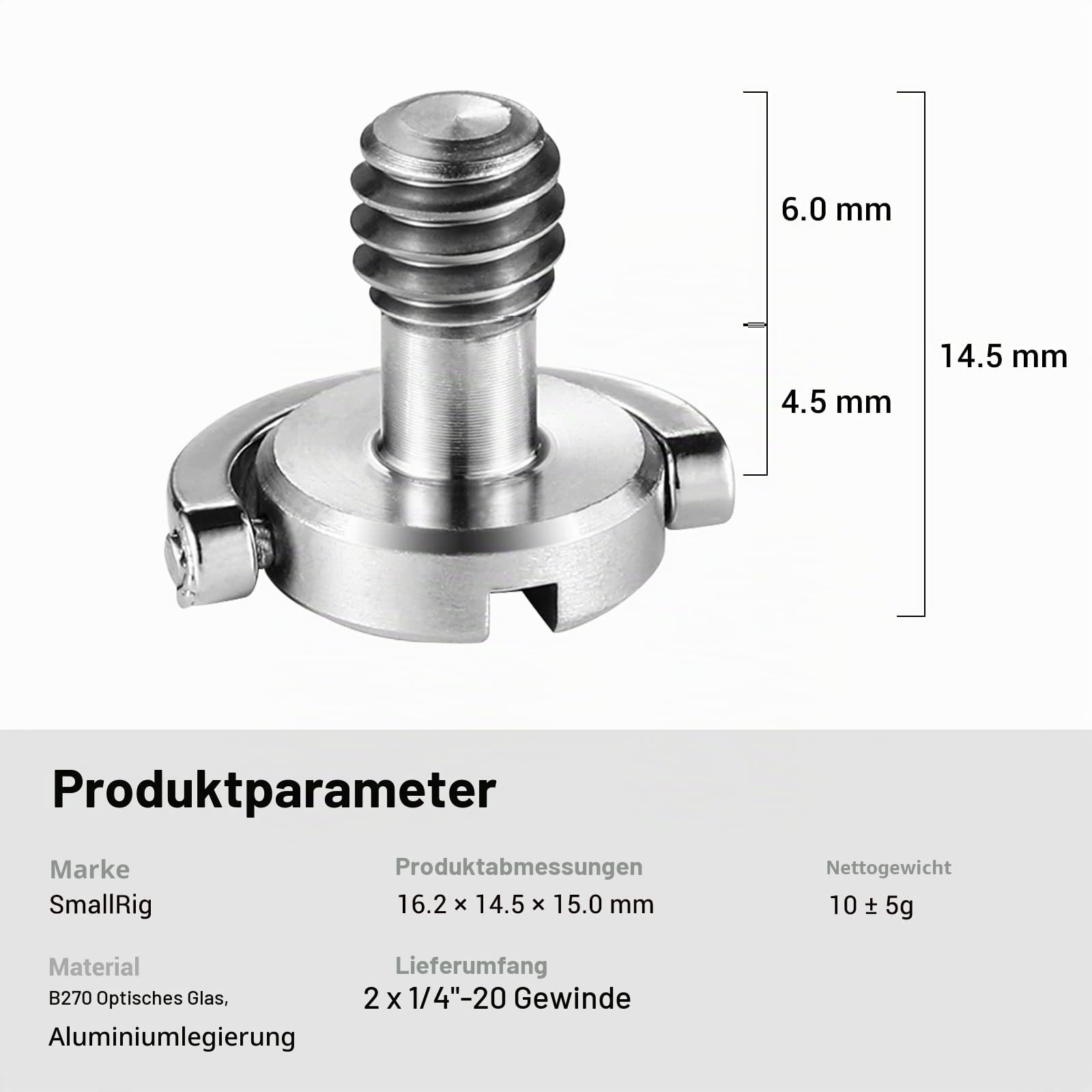 smallrig-1-4-zoll-kamera-befestigungsschraube-838-2er-pack image 3