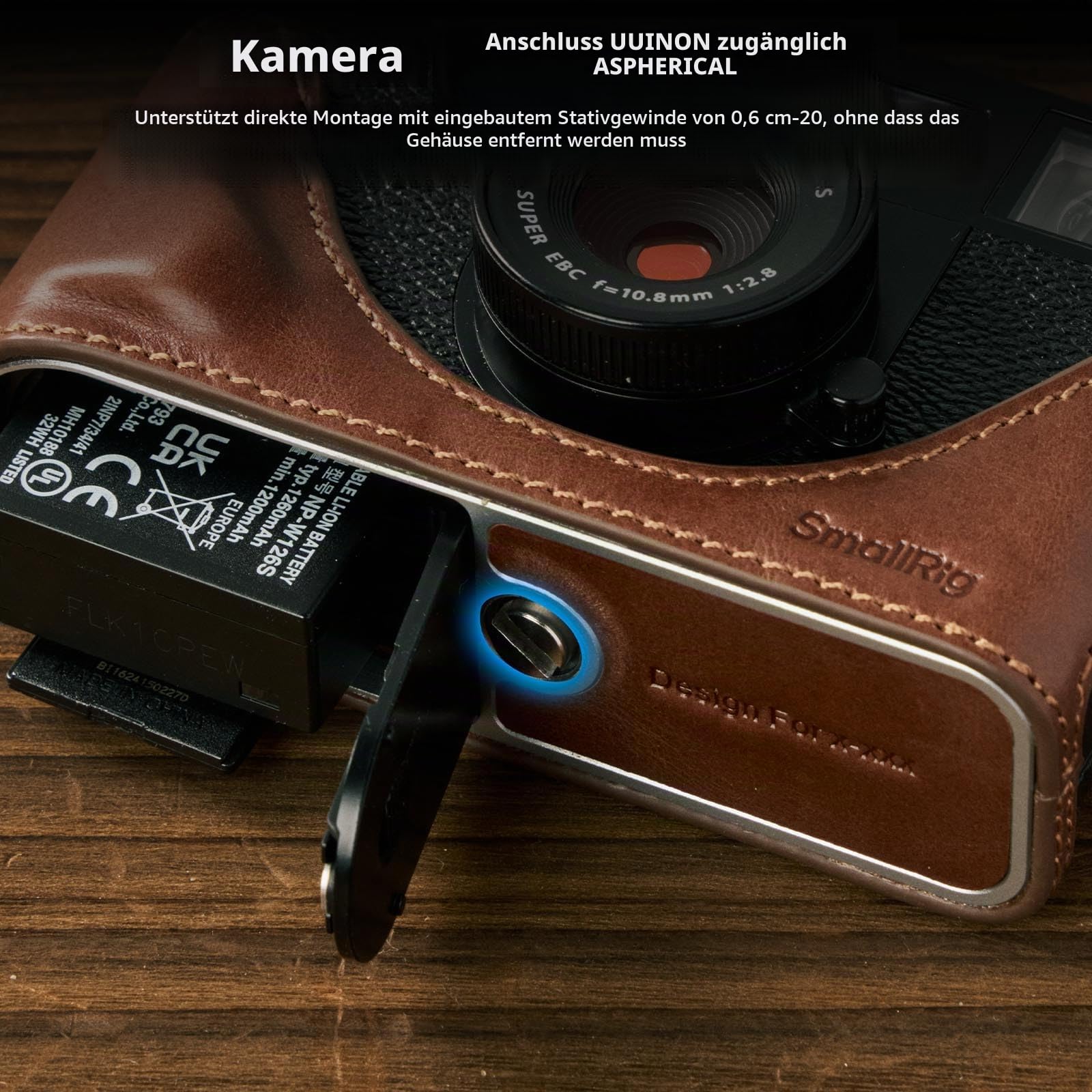 smallrig-5218-x-half-retro-ledertasche-half-case-braun-f-r-fujifilm-x-half-mit-s image 5