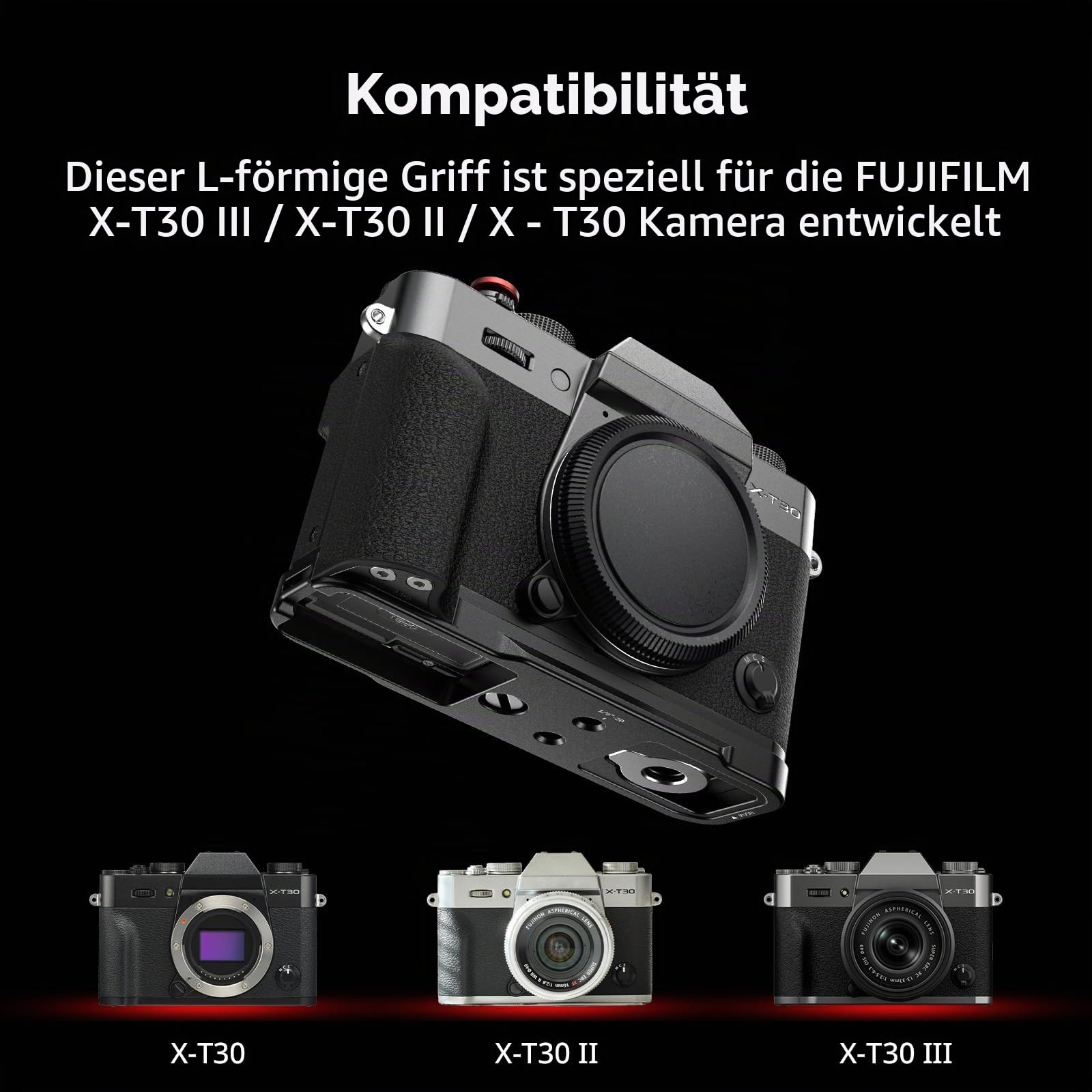 smallrig-5663-l-griff-silikon-schwarz-f-r-fujifilm-x-t30-iii-ii-x-t30 image 2