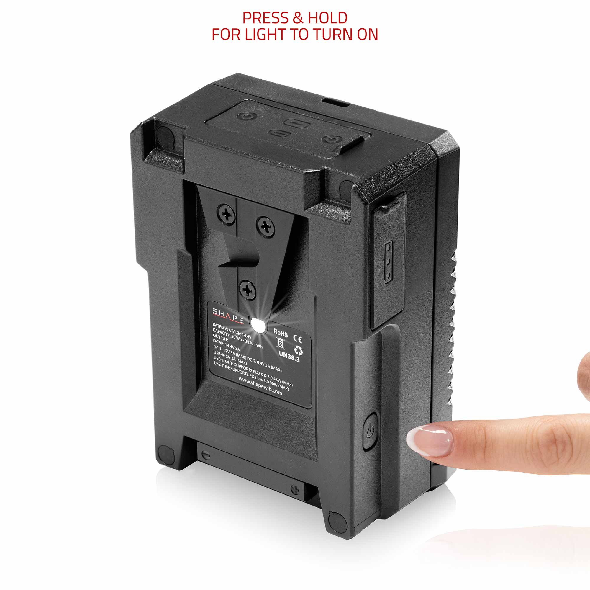 shape-mini-50wh-v-mount-akku-mit-usb-c-input-output image 2