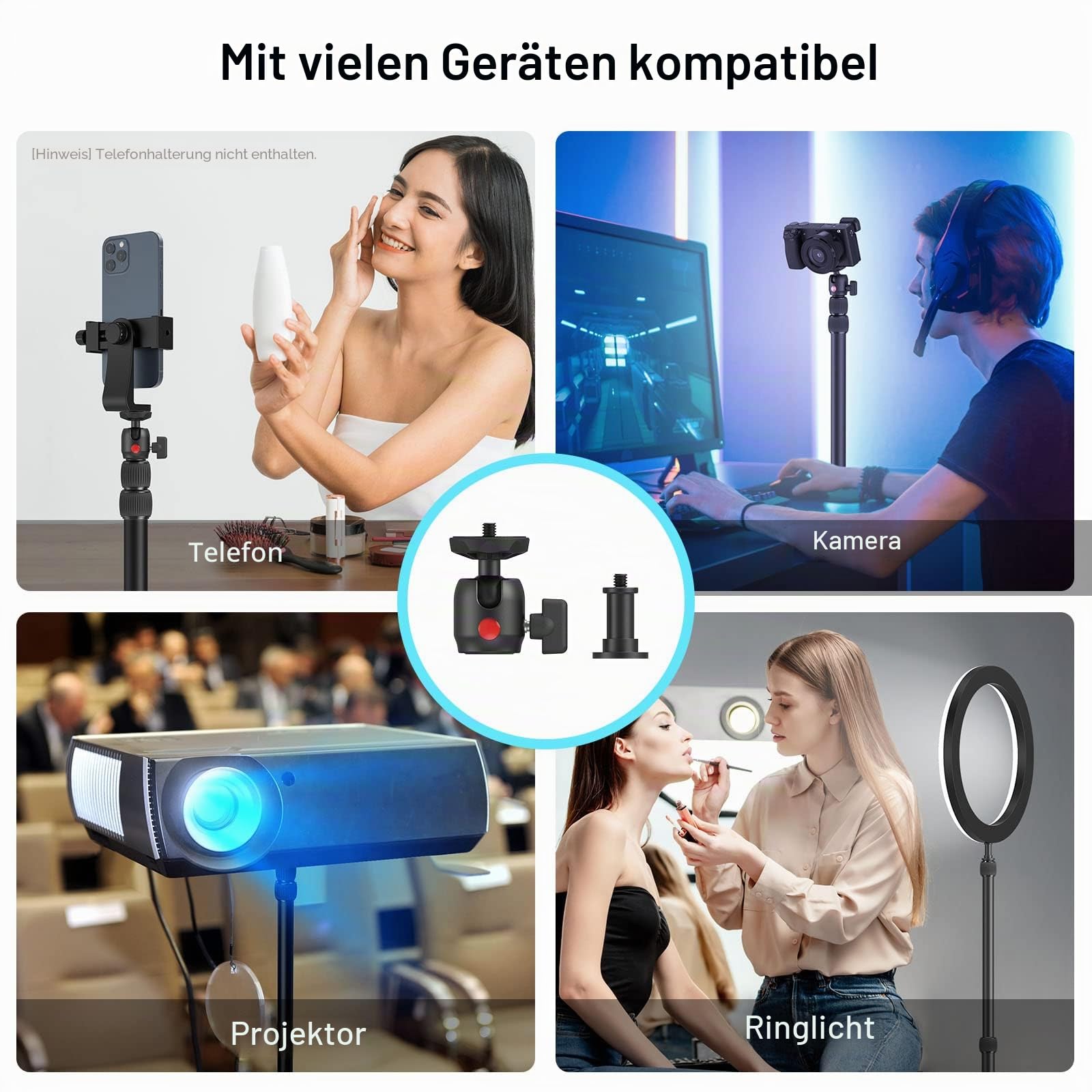smallrig-3488-tisch-lichtstativ-mit-1-4-20-kugelkopf-f-r-kamera-ringlicht-und-st image 2