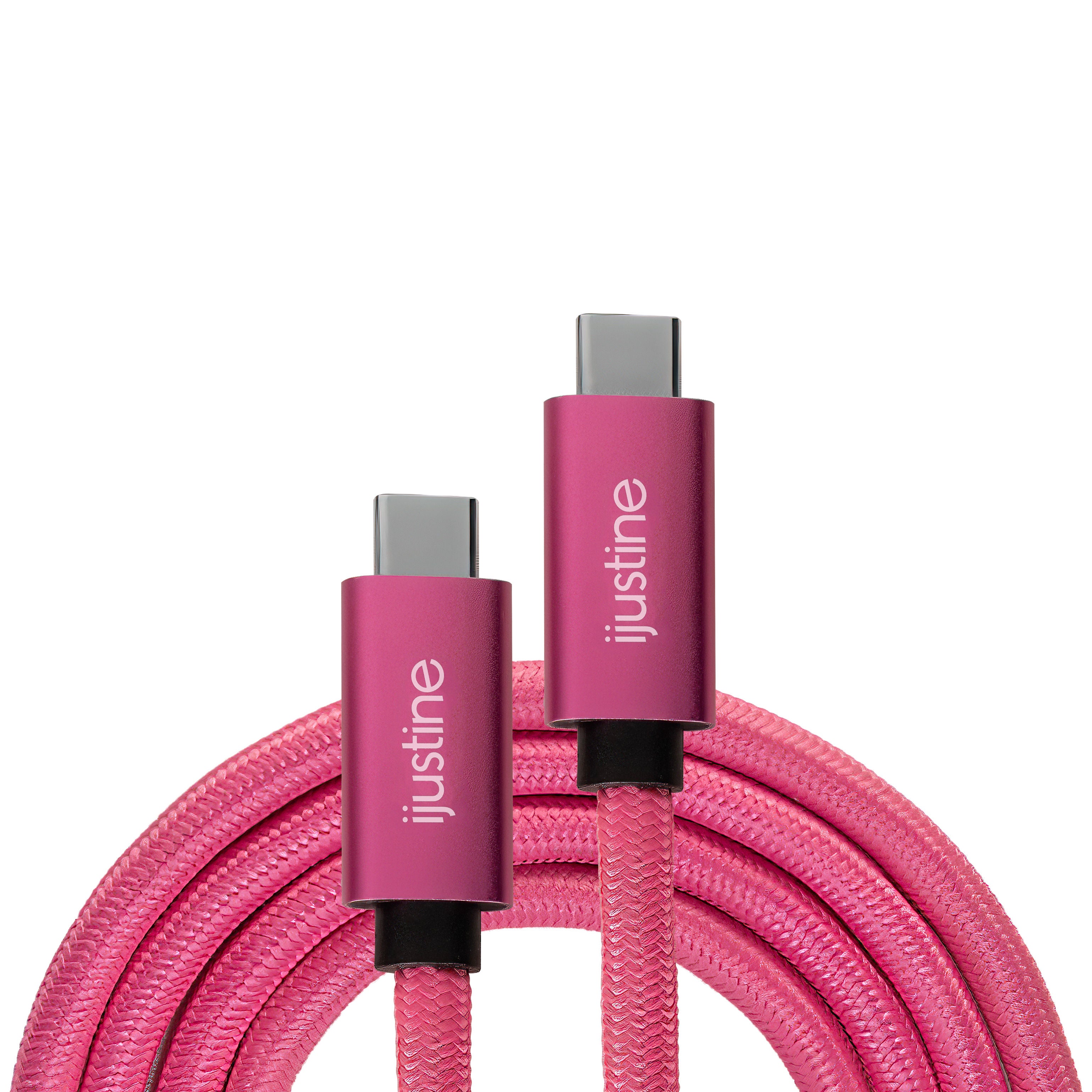 kondor-blue-ijustine-pink-thunderbolt-4-usb-4-0-typ-c-8k-kabel-40g-240w-3ft image 2