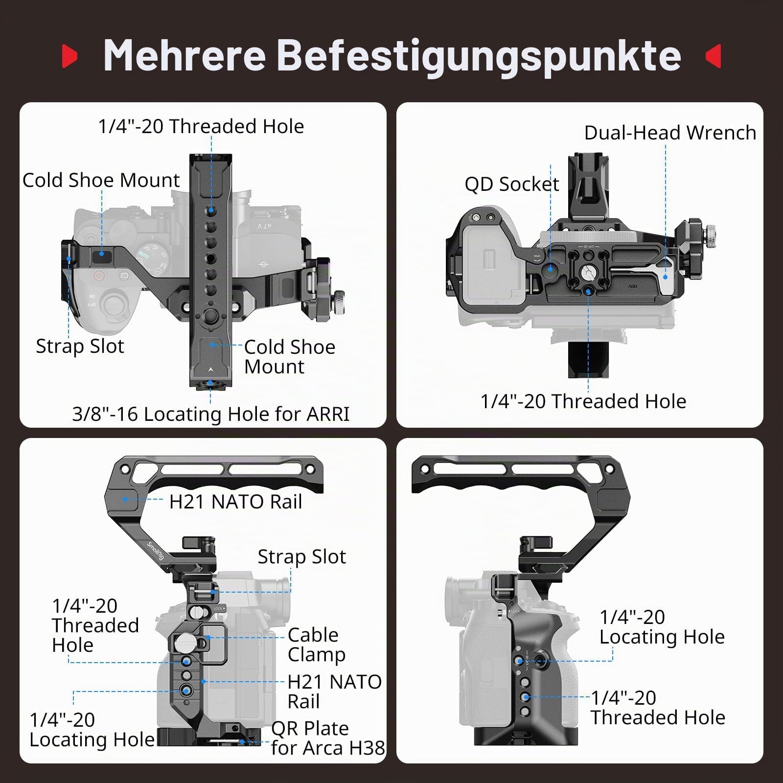 smallrig-k-fig-basiskit-6025-f-r-sony-alpha-7-v-7r-v-7-iv-mit-obergriff-und-hdmi image 6