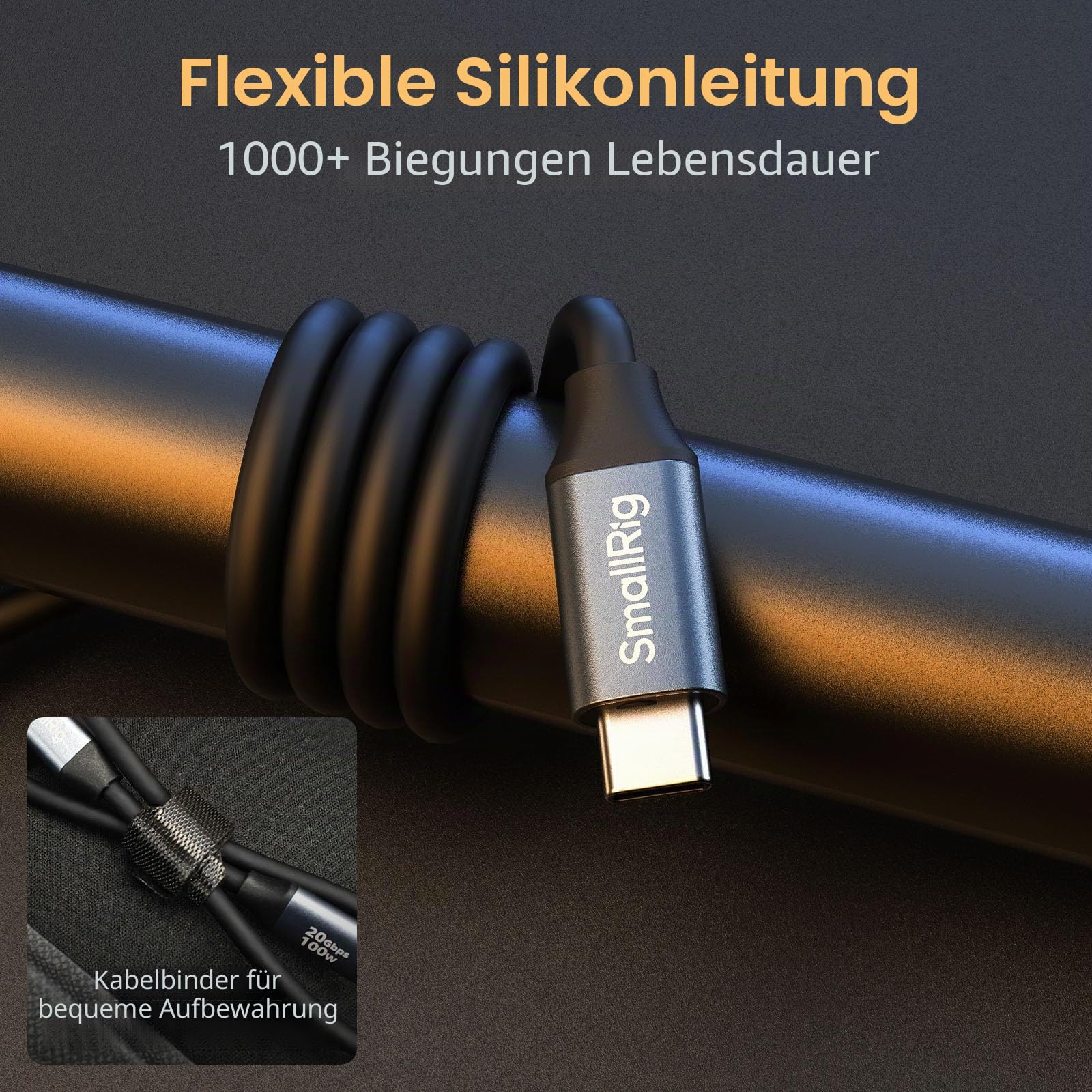 smallrig-4788-usb-c-datenkabel-35-cm-20-gbit-s-100w-pd image 4