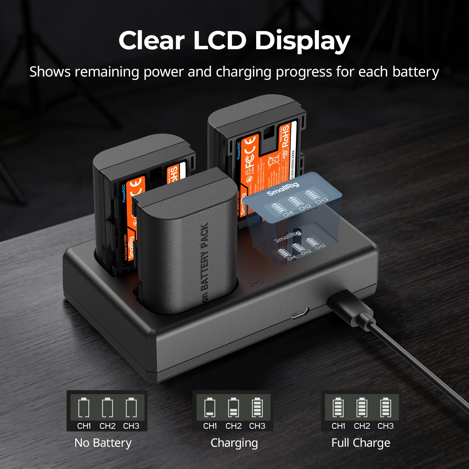 smallrig-lp-e6nh-akku-set-6017-f-r-canon-3x-1940mah-lcd-ladeger-t image 5