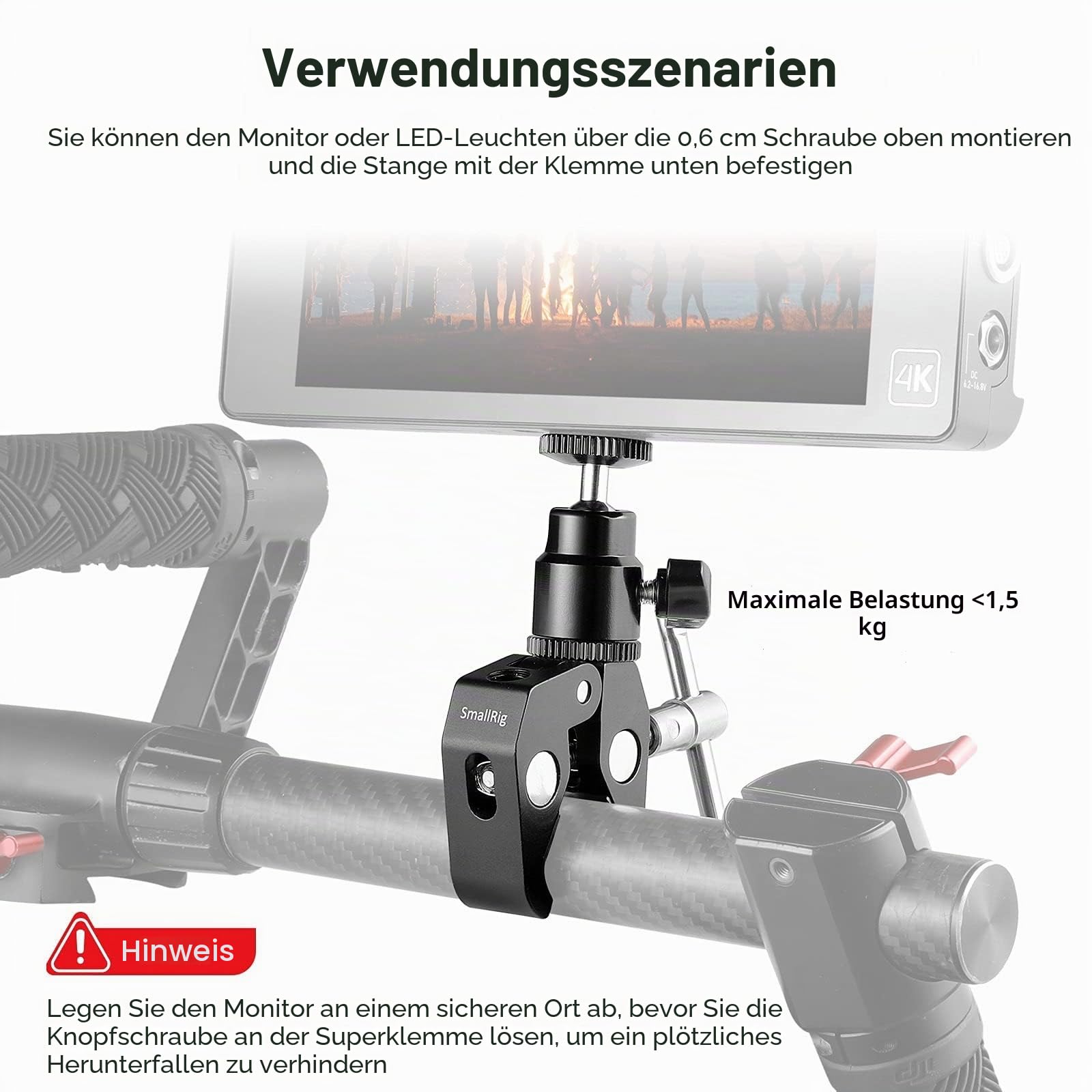 smallrig-super-clamp-mit-mini-kugelkopf-und-blitzschuh image 3