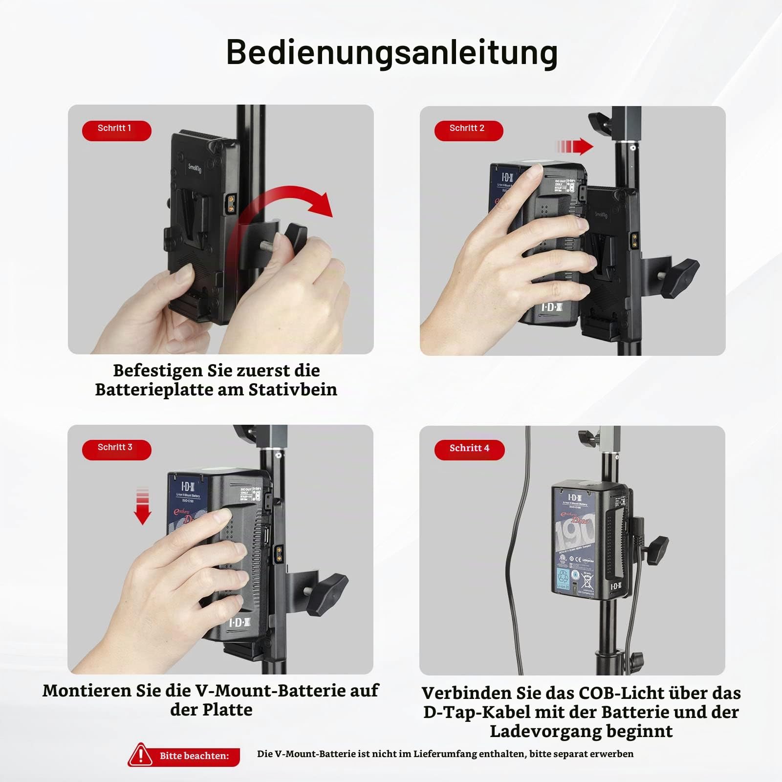 smallrig-3676-ra-v1-v-mount-batterieplatte-f-r-cob-leuchten-3615-3612-3618-3621 image 3