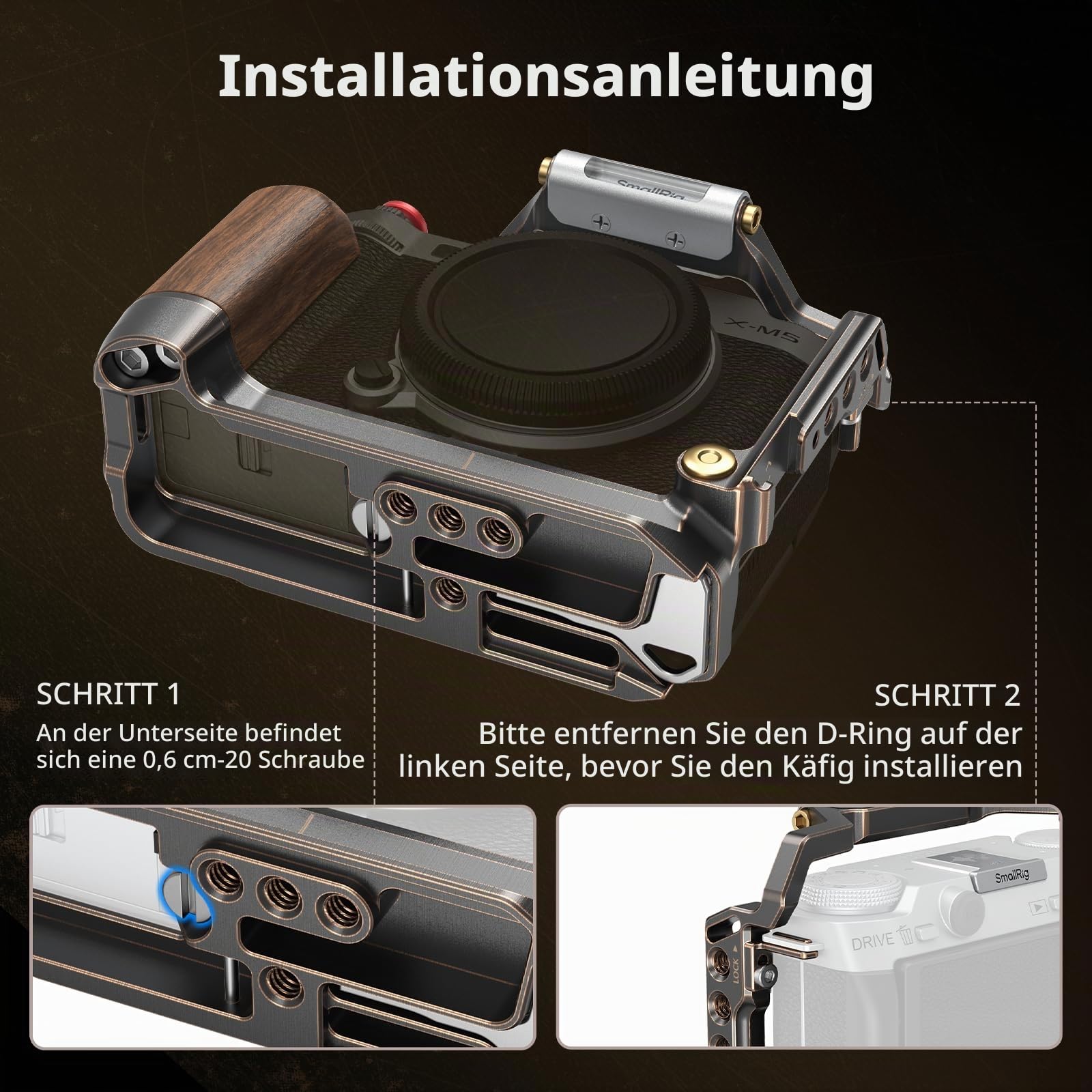 smallrig-retro-k-fig-f-r-fujifilm-x-m5-mit-holzgriff-und-arca-4892 image 3