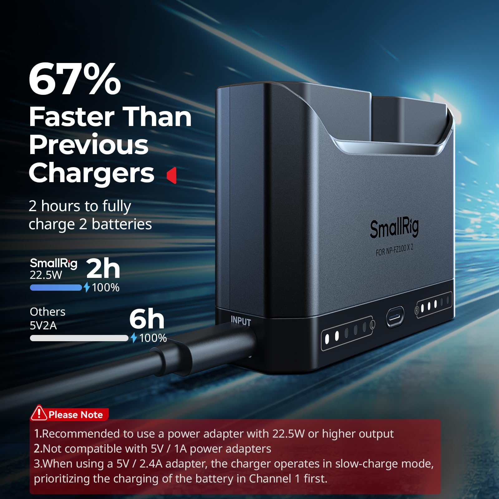 smallrig-np-fz100-akku-set-mit-dual-ladeger-t-2x-1940mah-usb-c-f-r-sony image 4