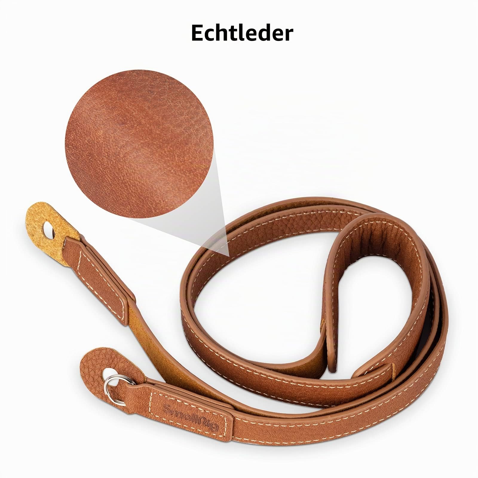 smallrig-3485-kameragurt-vintage-braun-echtleder-nacken-schultergurt image 7