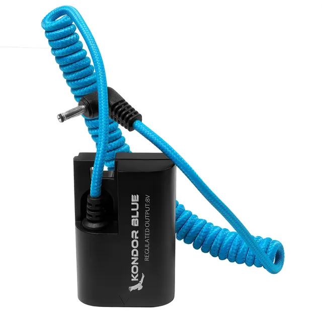 kondor-blue-dc-1-35-3-5-auf-canon-lp-e6-dummy-battery-kabel image 1