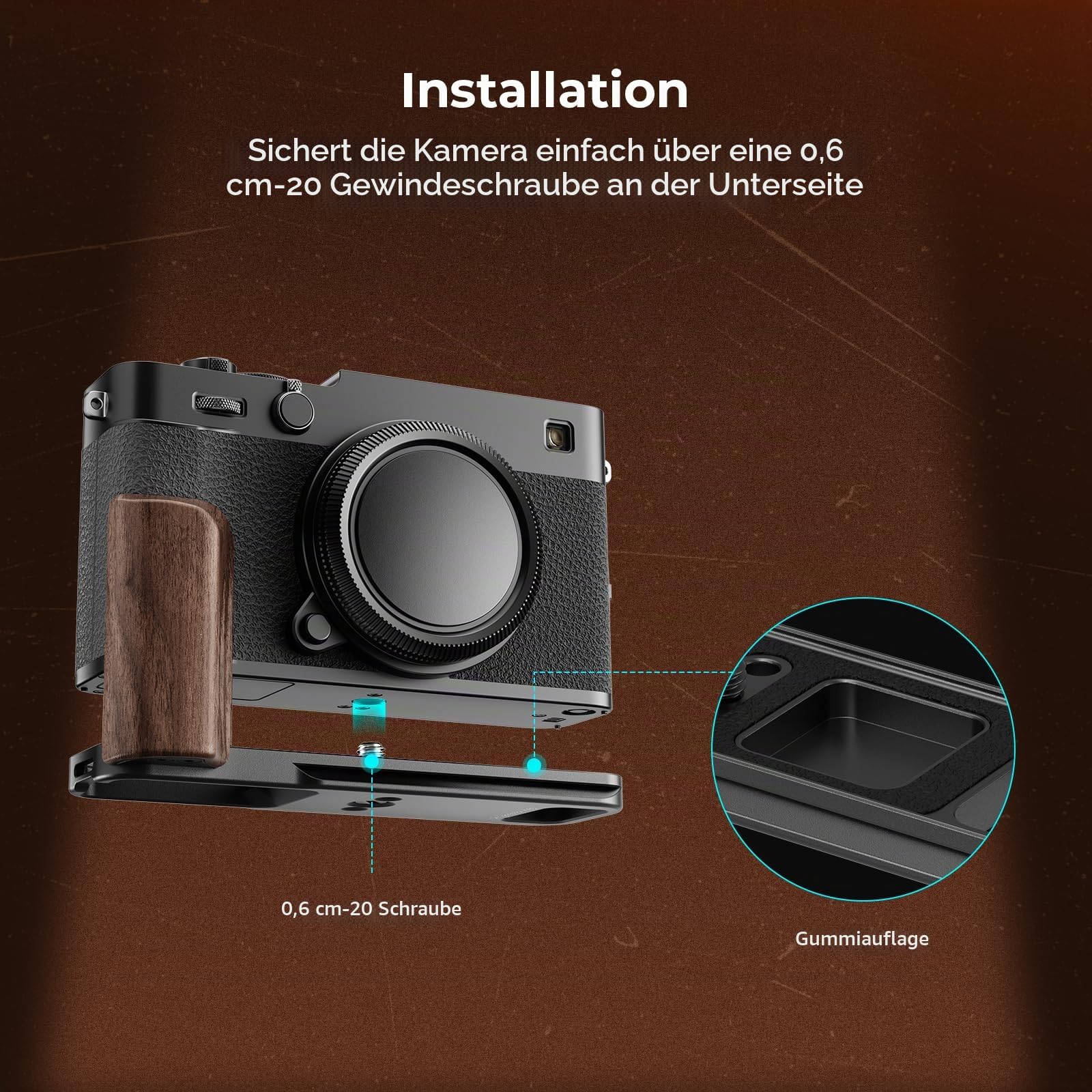 smallrig-6237-ebenholz-l-griff-schwarz-f-r-fujifilm-x-e5-mit-arca-platte image 2