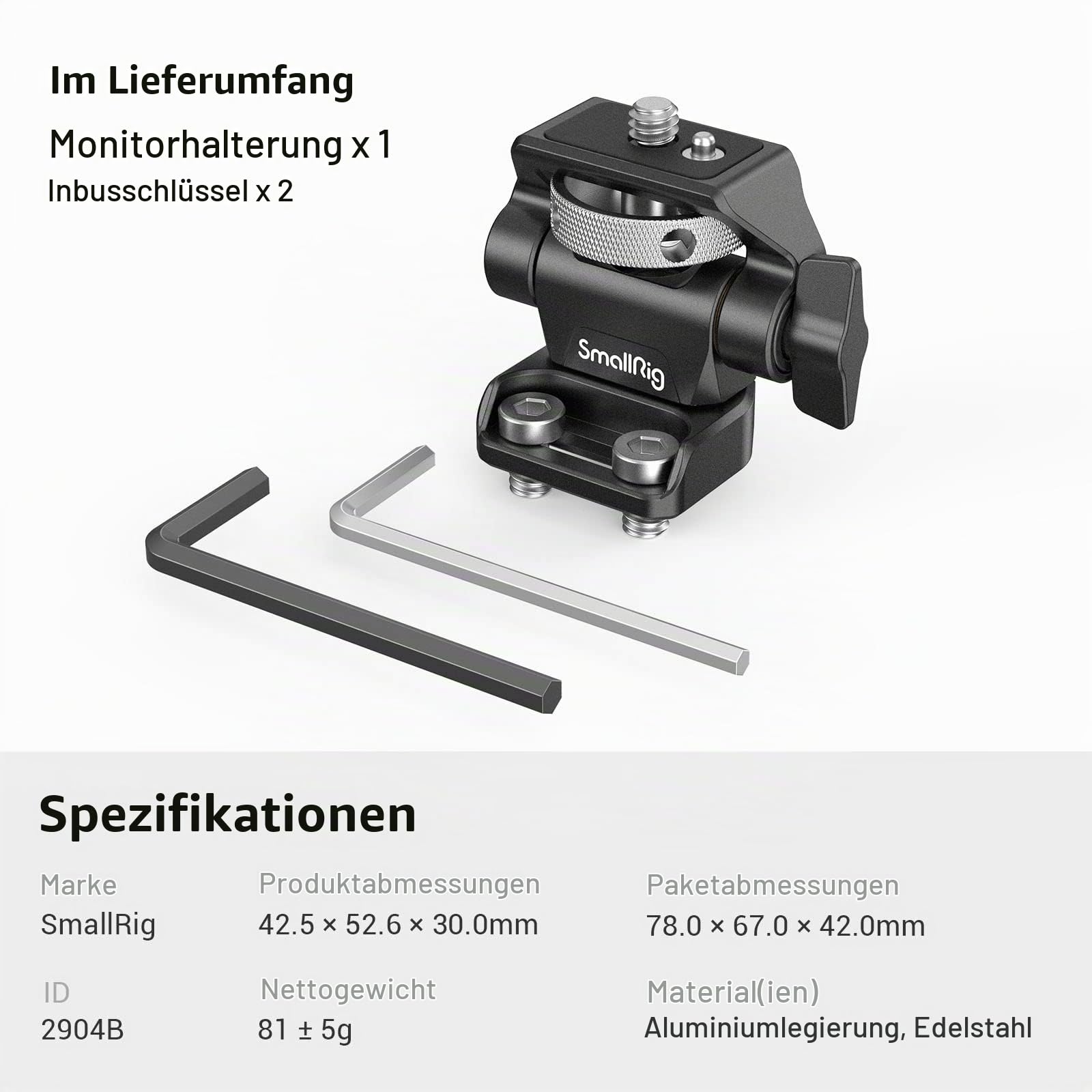 smallrig-2904b-kamera-monitor-halterung-f-r-5-und-7-monitore-360-schwenk-180-nei image 8