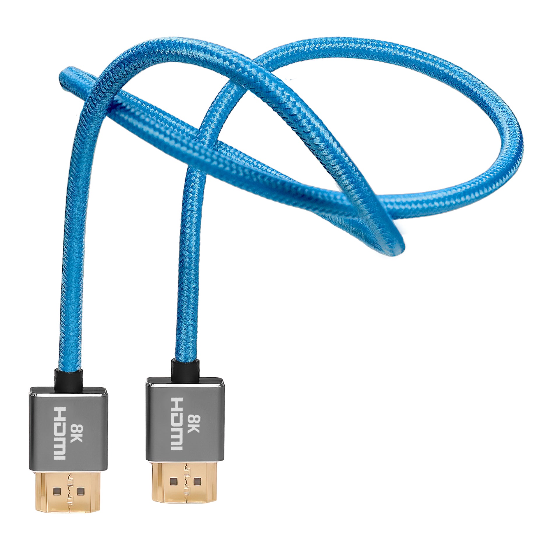 kondor-blue-hdmi-2-0-geflecht-kabel-2ft-60cm-blau-4k-60hz-hdr-18gbps image 2