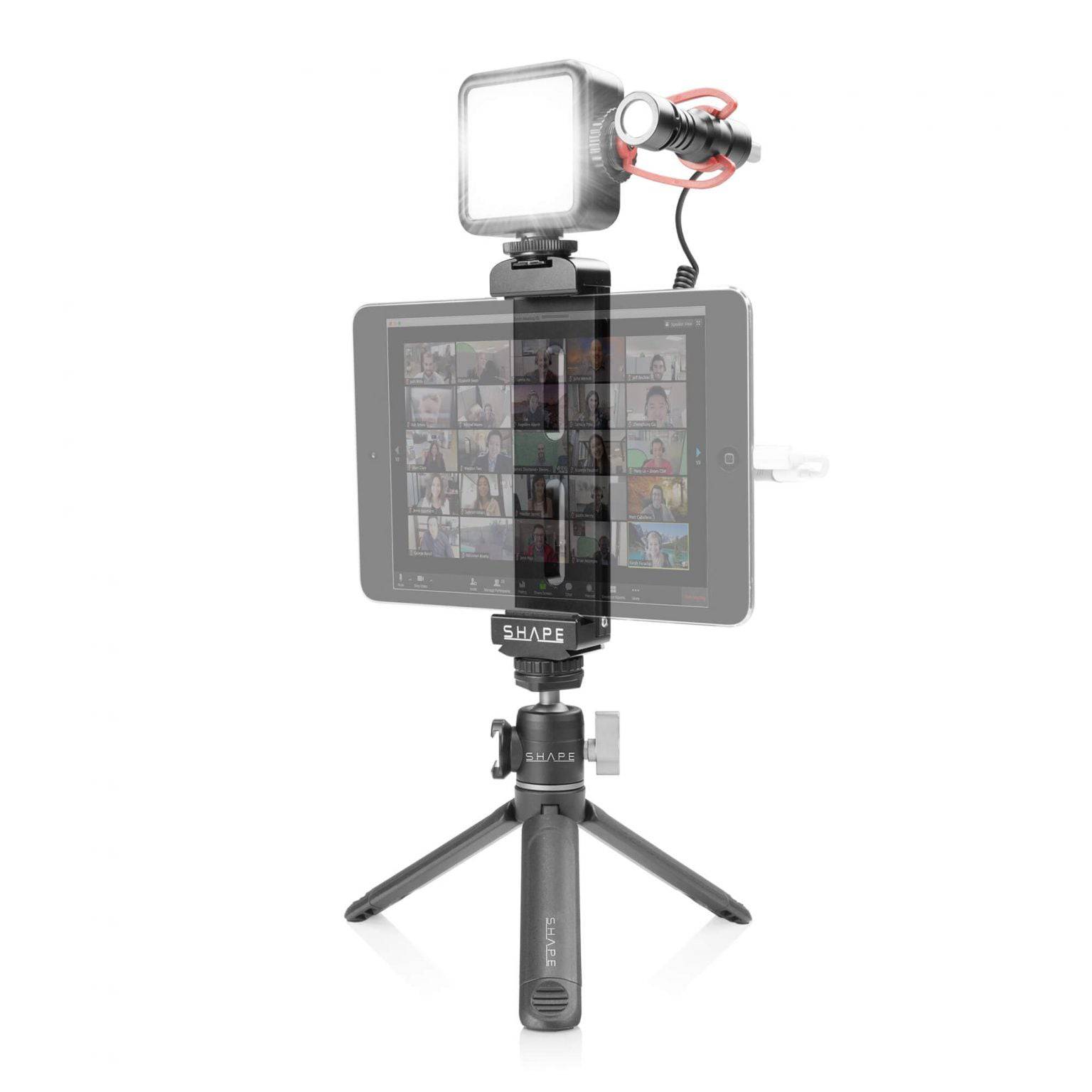 shape-vlogging-kit-f-r-ipad-mit-tripod-griff-led-und-mikrofon image 1