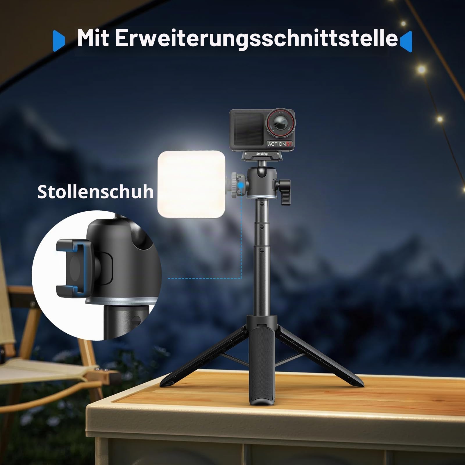 smallrig-5435-selfie-stick-mini-stativ-55cm-mit-kugelkopf image 8