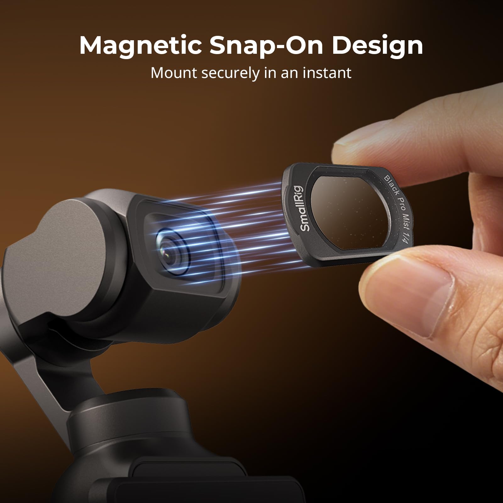 smallrig-magnetischer-black-diffusion-filter-1-4-f-r-dji-osmo-pocket-3-4-5828 image 3