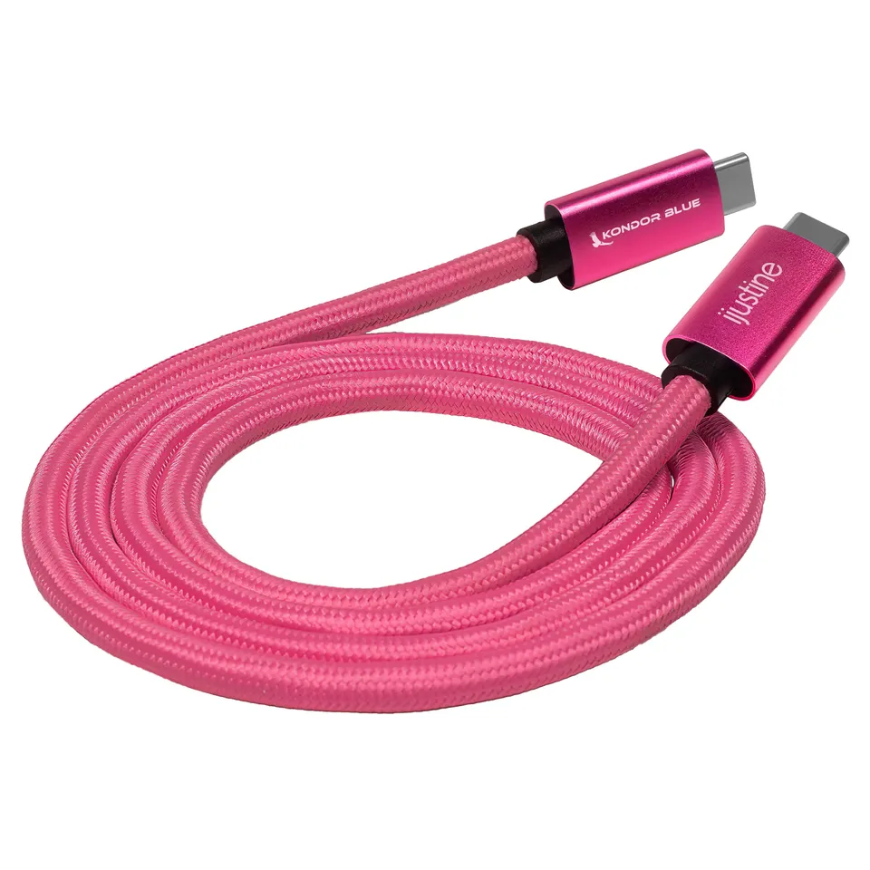kondor-blue-ijustine-pink-thunderbolt-4-usb-4-0-typ-c-8k-kabel-40g-240w-3ft image 1