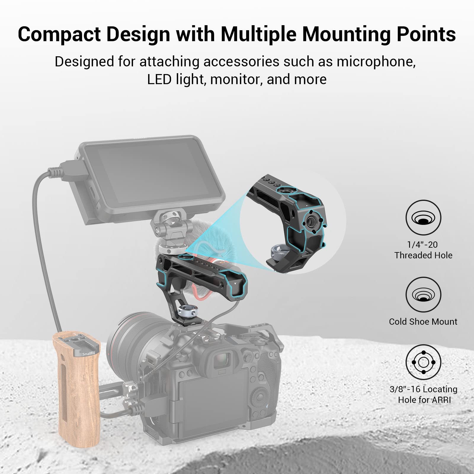 smallrig-3765-lite-top-handle-obergriff-mit-arri-locating-und-cold-shoe image 4
