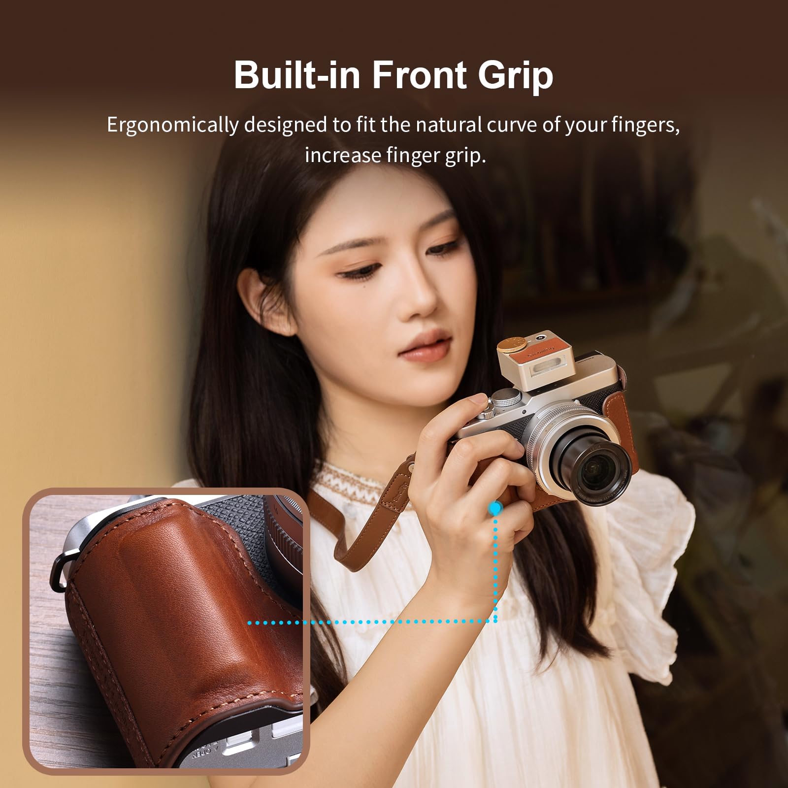 smallrig-halbtasche-aus-echtleder-f-r-panasonic-lumix-l10-mit-frontgriff-braun-5 image 4
