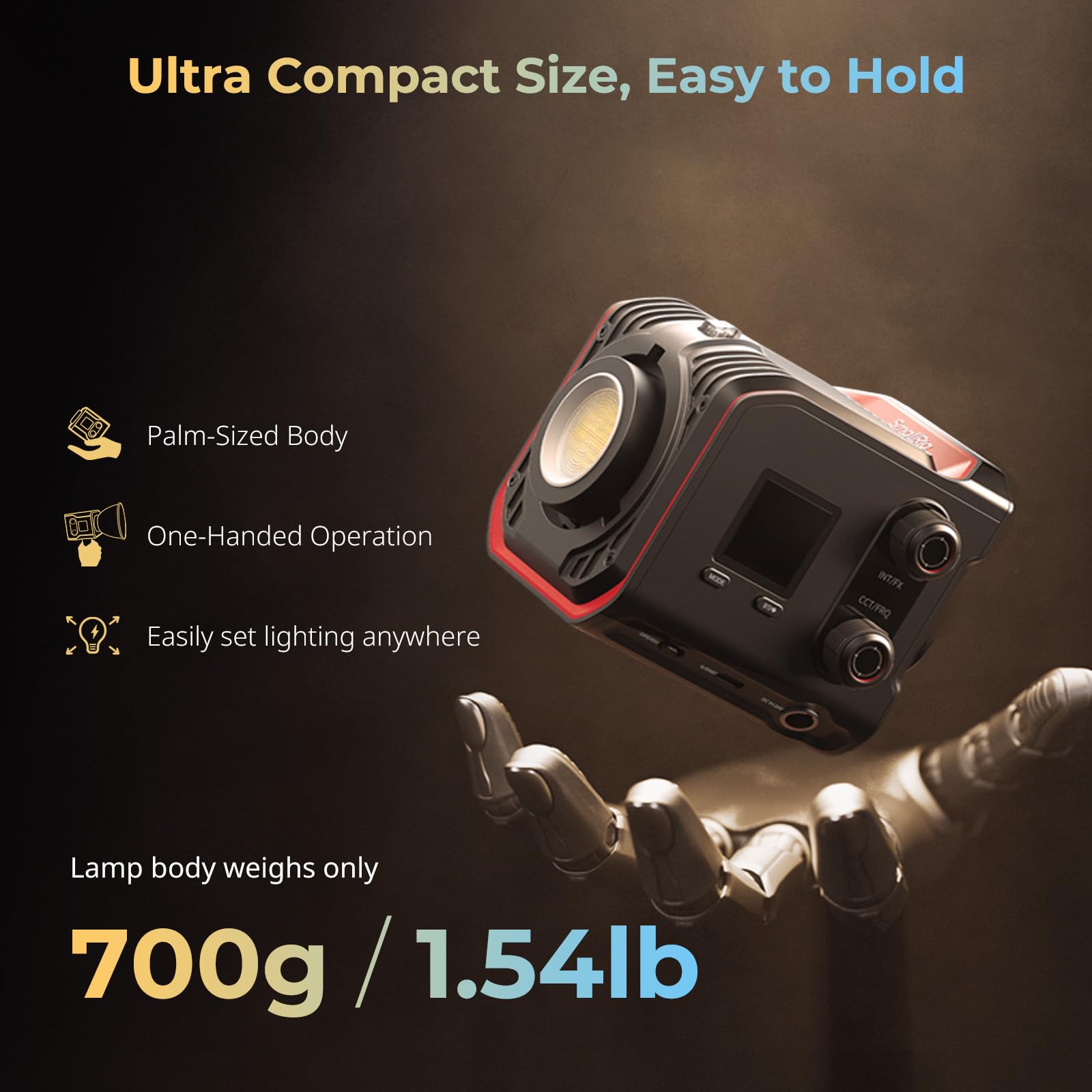 smallrig-rc-100b-cob-led-videolicht-set-4897-mit-73wh-akkugriff image 3