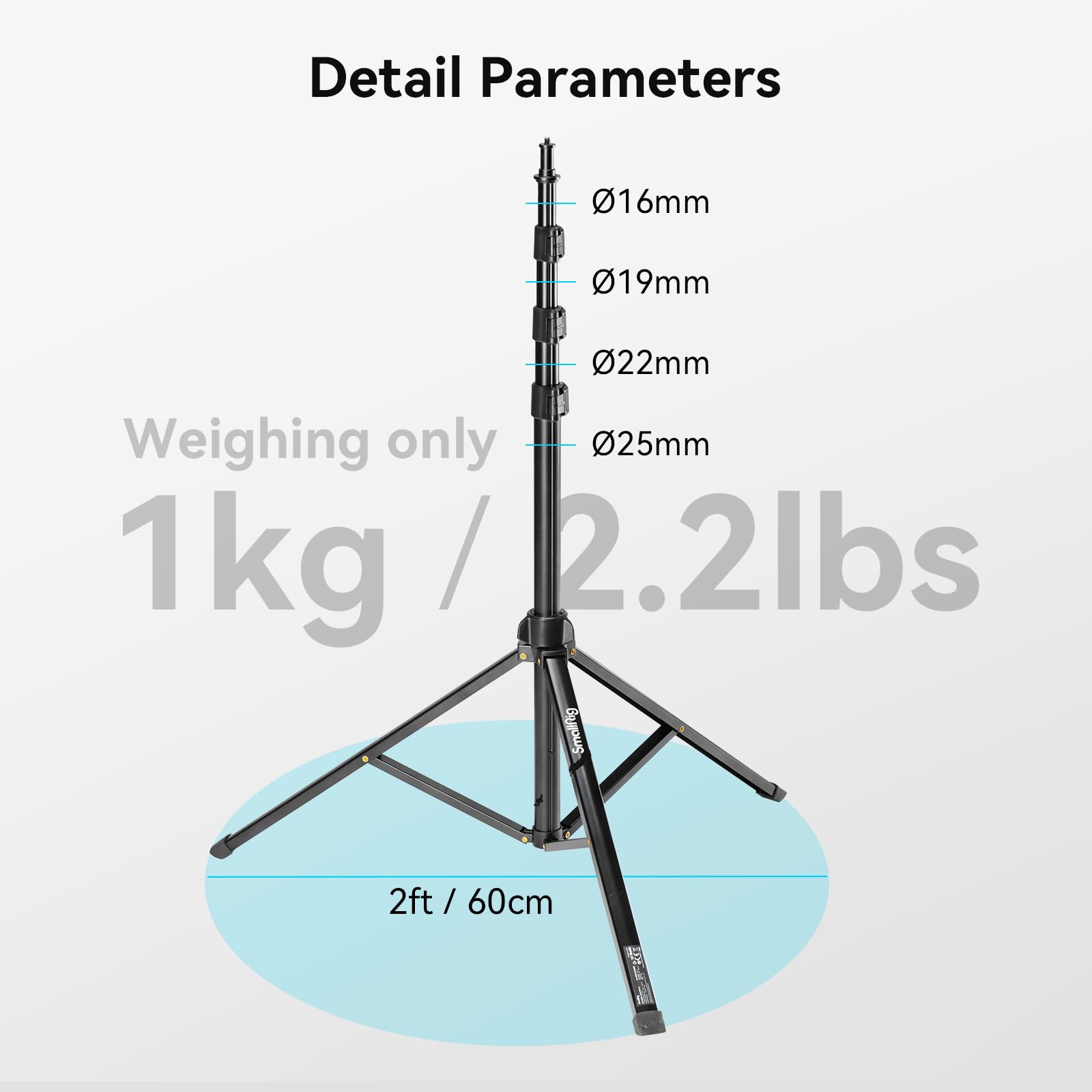 smallrig-ra-s200-lichtstativ-200-cm-4379-bis-4-kg-faltbar-56-cm image 7
