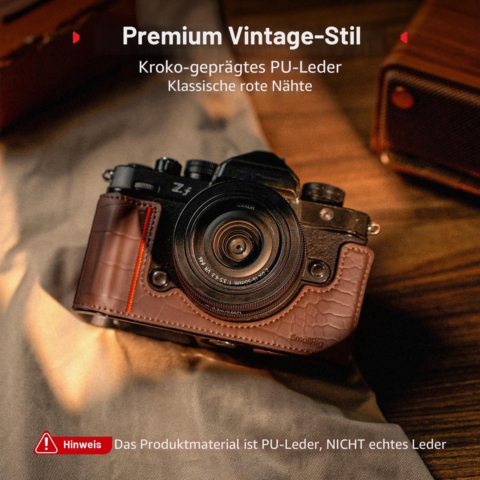 smallrig-5096-kamerataschen-set-aus-pu-leder-f-r-nikon-z-f-braun-mit-griff-und-s image 3