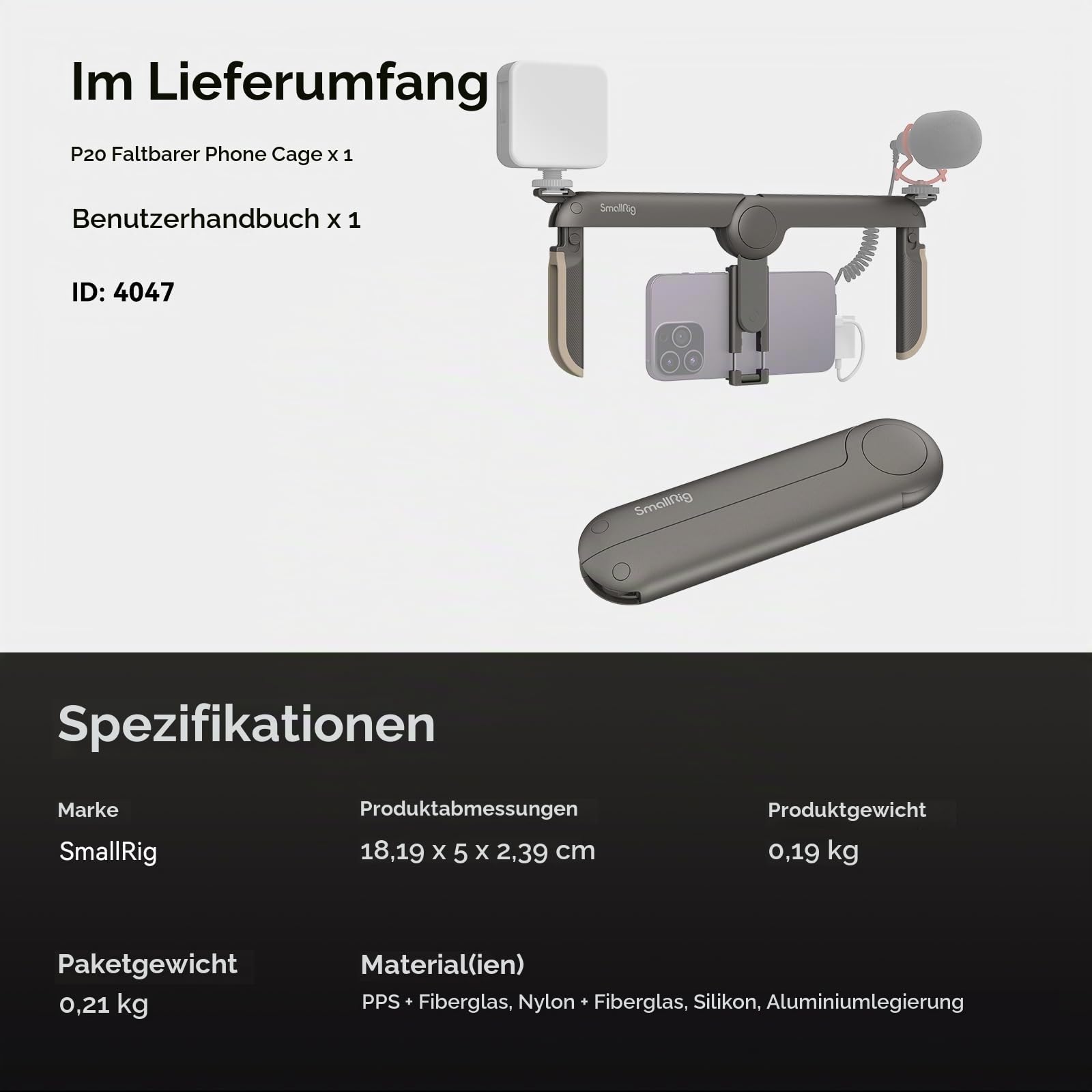 smallrig-p20-faltbarer-universal-phone-cage-4047-smartphone-video-rig-f-r-iphone image 7