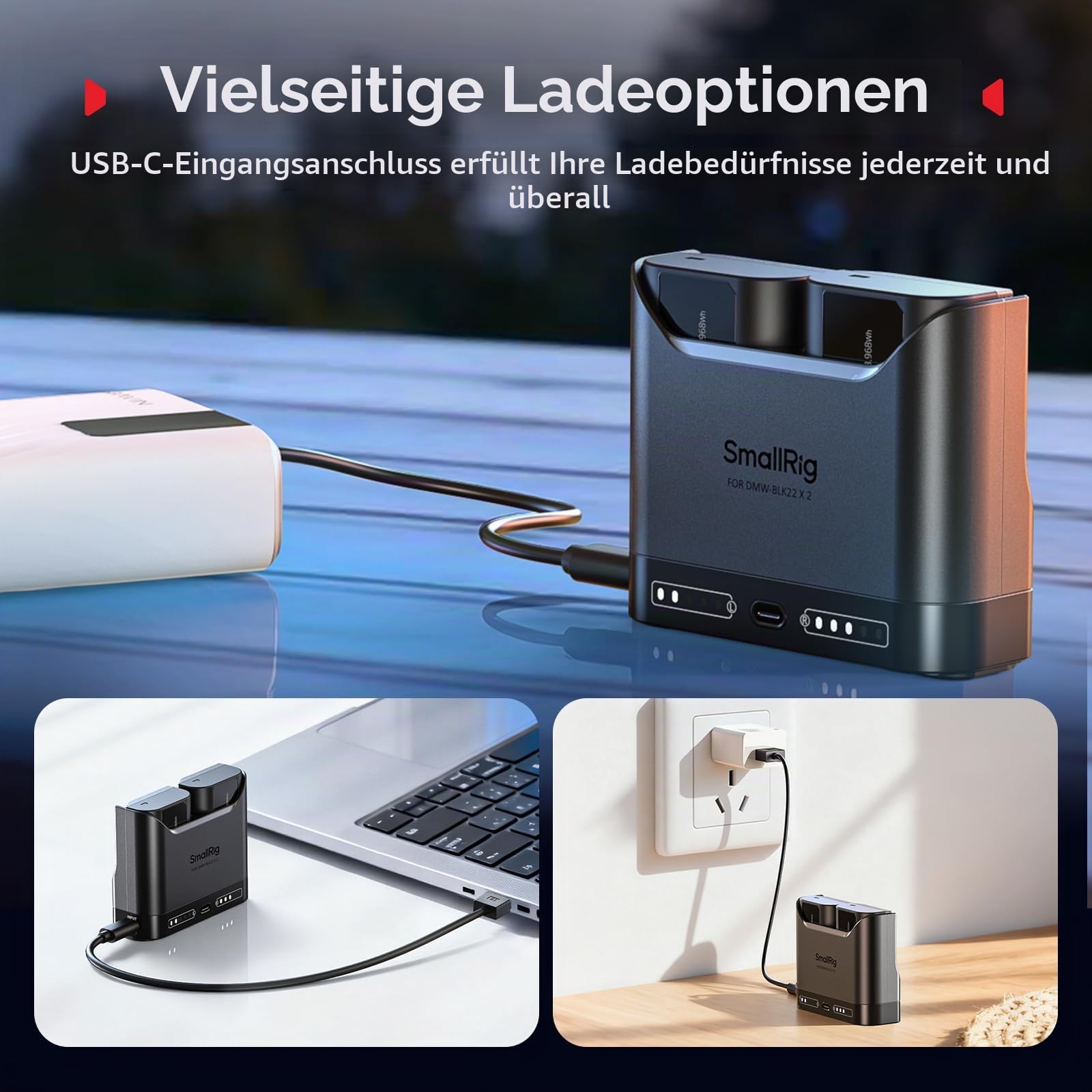 smallrig-dmw-blk22-akkuladeger-t-5492-dual-slot-22-5w-usb-c-f-r-panasonic-lumix image 6