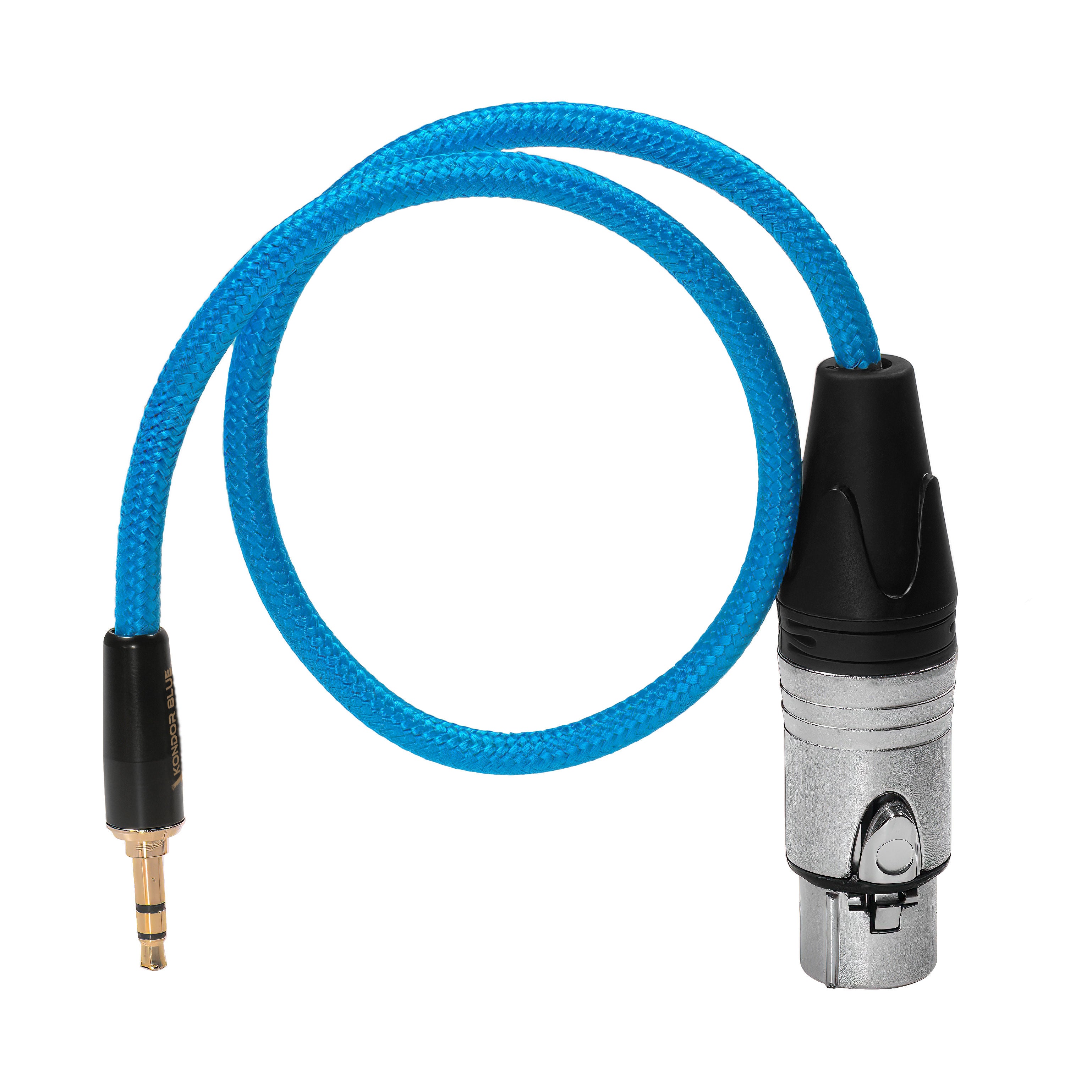 kondor-blue-xlr-auf-3-5mm-mini-trs-kabel-16-zoll-blau-geflochten-female-xlr-auf- image 3