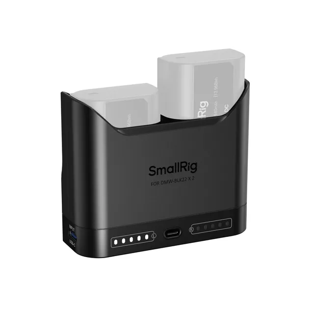 smallrig-dmw-blk22-akkuladeger-t-5492-dual-slot-22-5w-usb-c-f-r-panasonic-lumix image 1