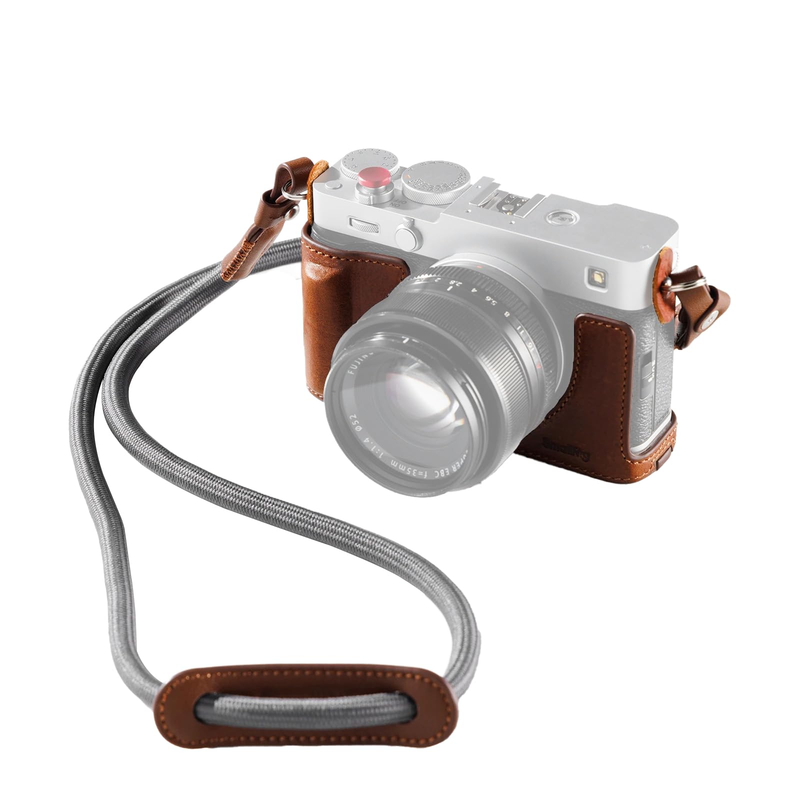 smallrig-5450-echtleder-taschenset-halbcase-schwarz-f-r-fujifilm-x-e5-mit-schult image 8