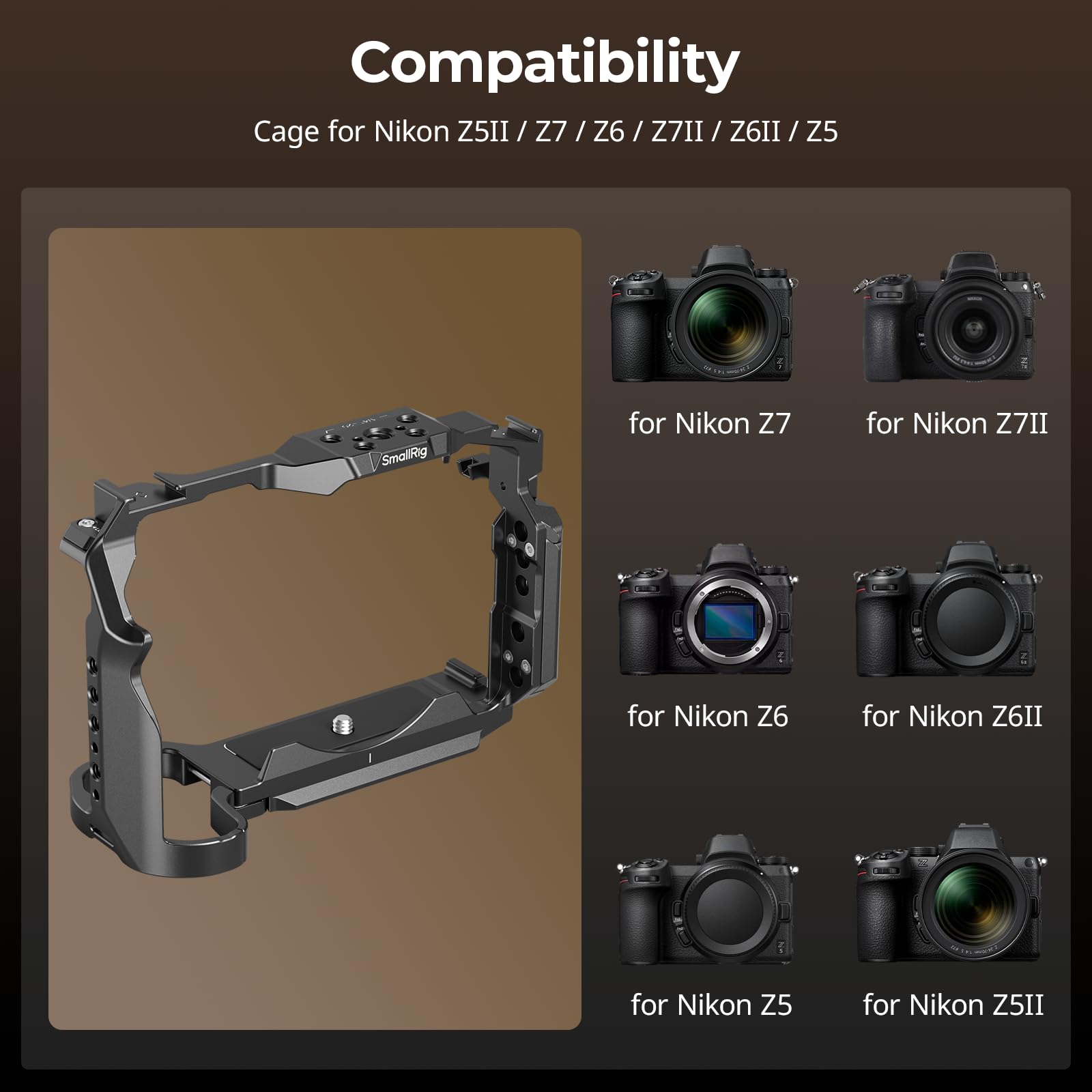 smallrig-5257-kamerak-fig-f-r-nikon-z5-z5-ii-z6-z6ii-z7-z7ii-mit-arca-swiss-plat image 2