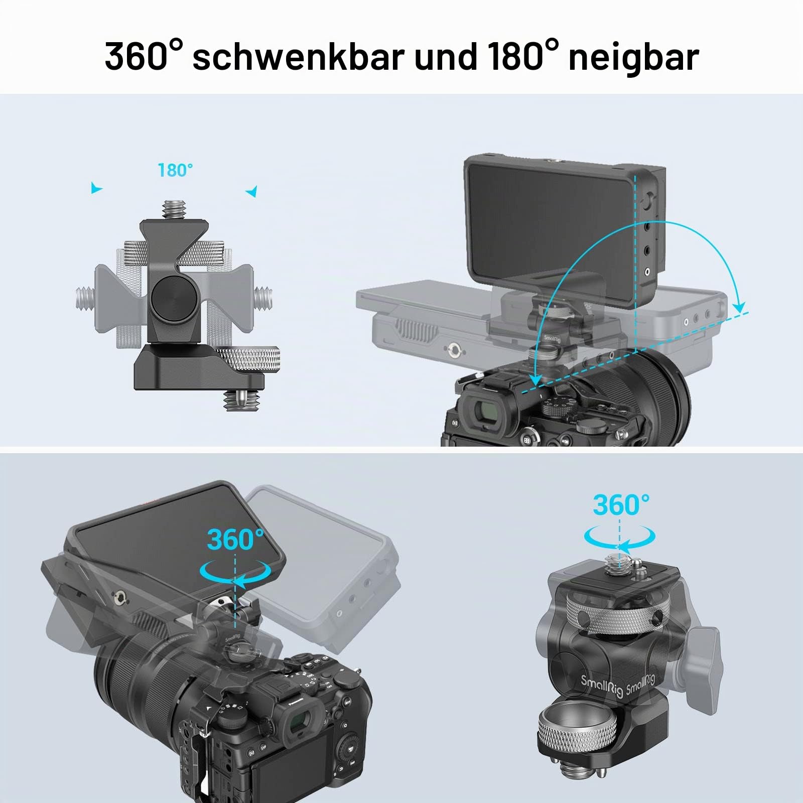 smallrig-monitor-mount-2903b-mit-3-8-arri-schraube-f-r-5-und-7-monitore image 2