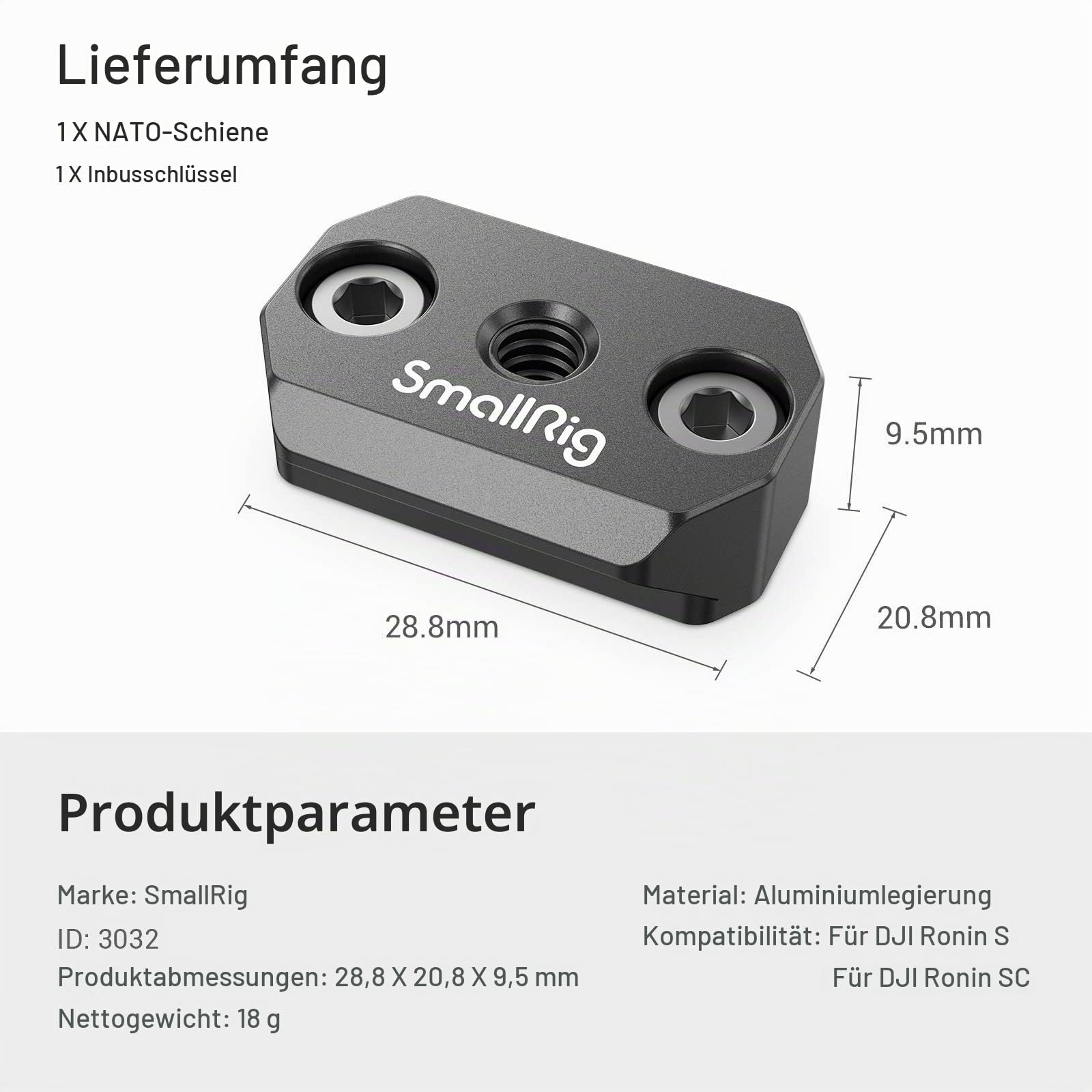 smallrig-nato-rail-3032-f-r-dji-ronin-s-sc image 7