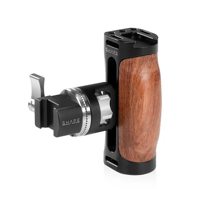 shape-pivotierende-holz-handgriffe-mit-nato-klemme-und-arri-rosette image 1