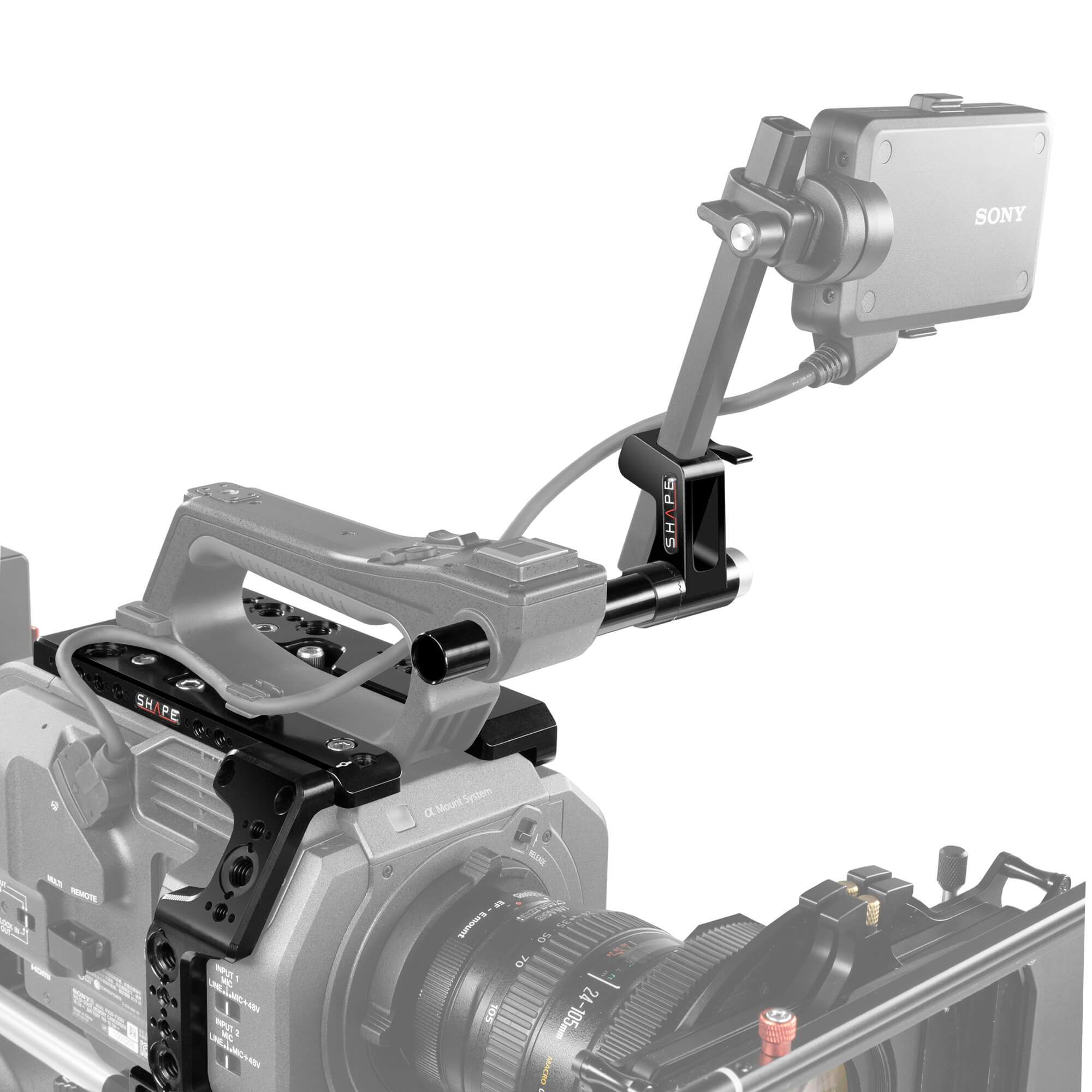 shape-sony-fx9-view-finder-mount-push-button-sucherhalterung-mit-15-mm-rod image 3