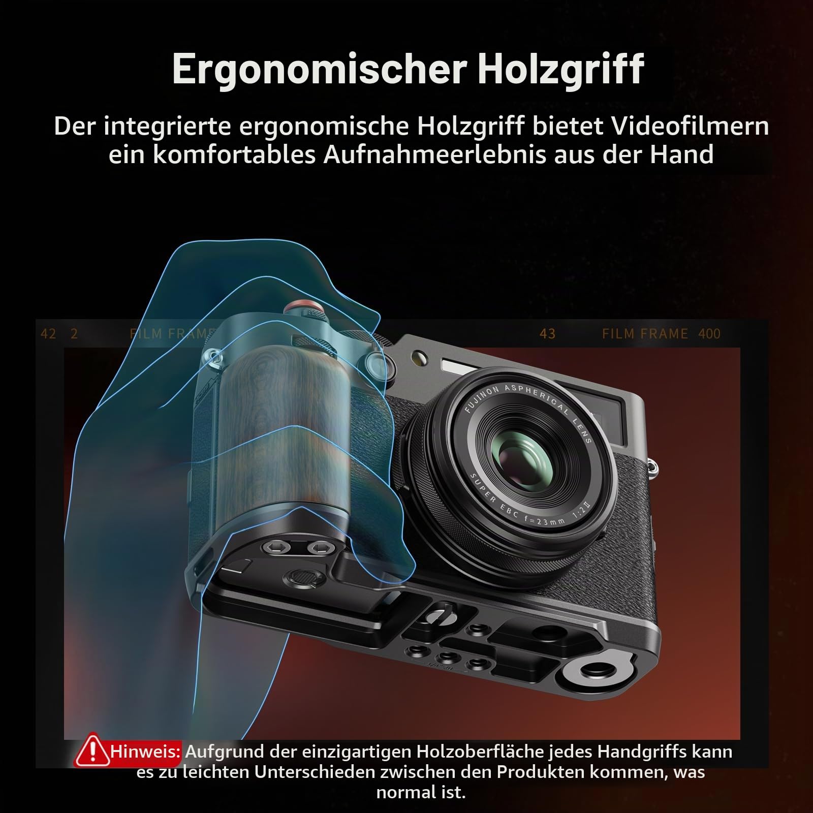 smallrig-4805-l-handgriff-holz-f-r-fujifilm-x100vi-x100v-mit-arca-platte-schwarz image 3