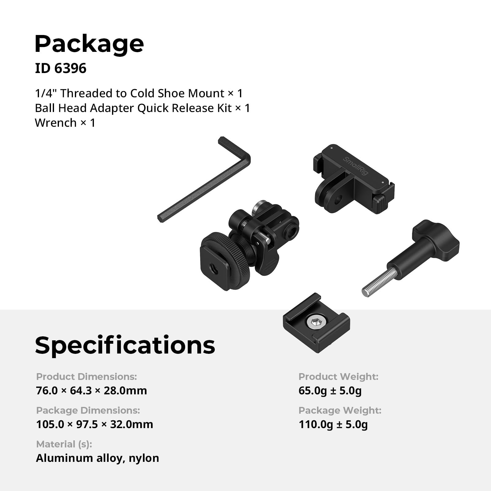 smallrig-6396-kugelkopf-schnellwechselhalterung-f-r-dji-action-6-nano image 7