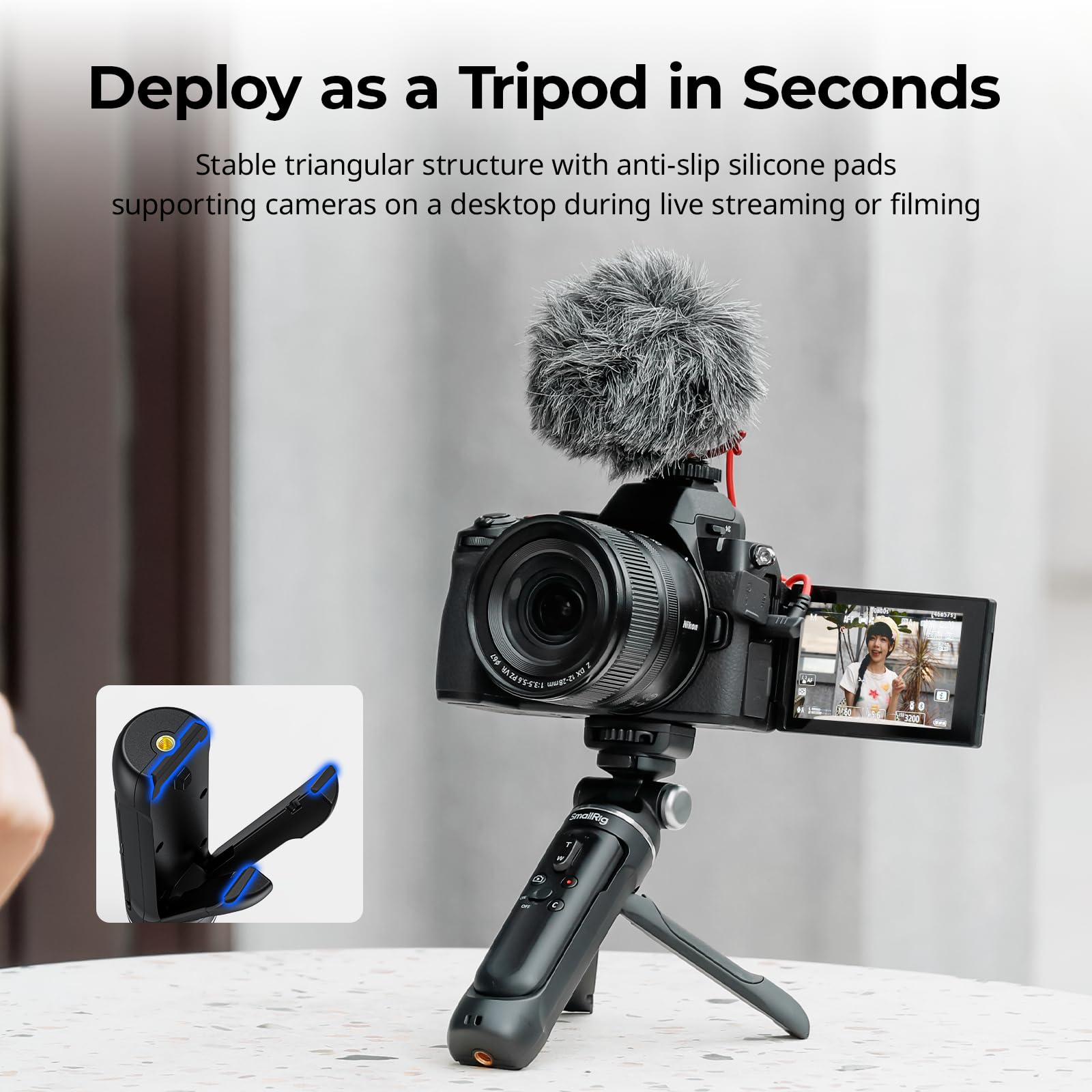 smallrig-sr-rg2-4551-kabelloser-aufnahmegriff-selfie-stick-stativ image 7
