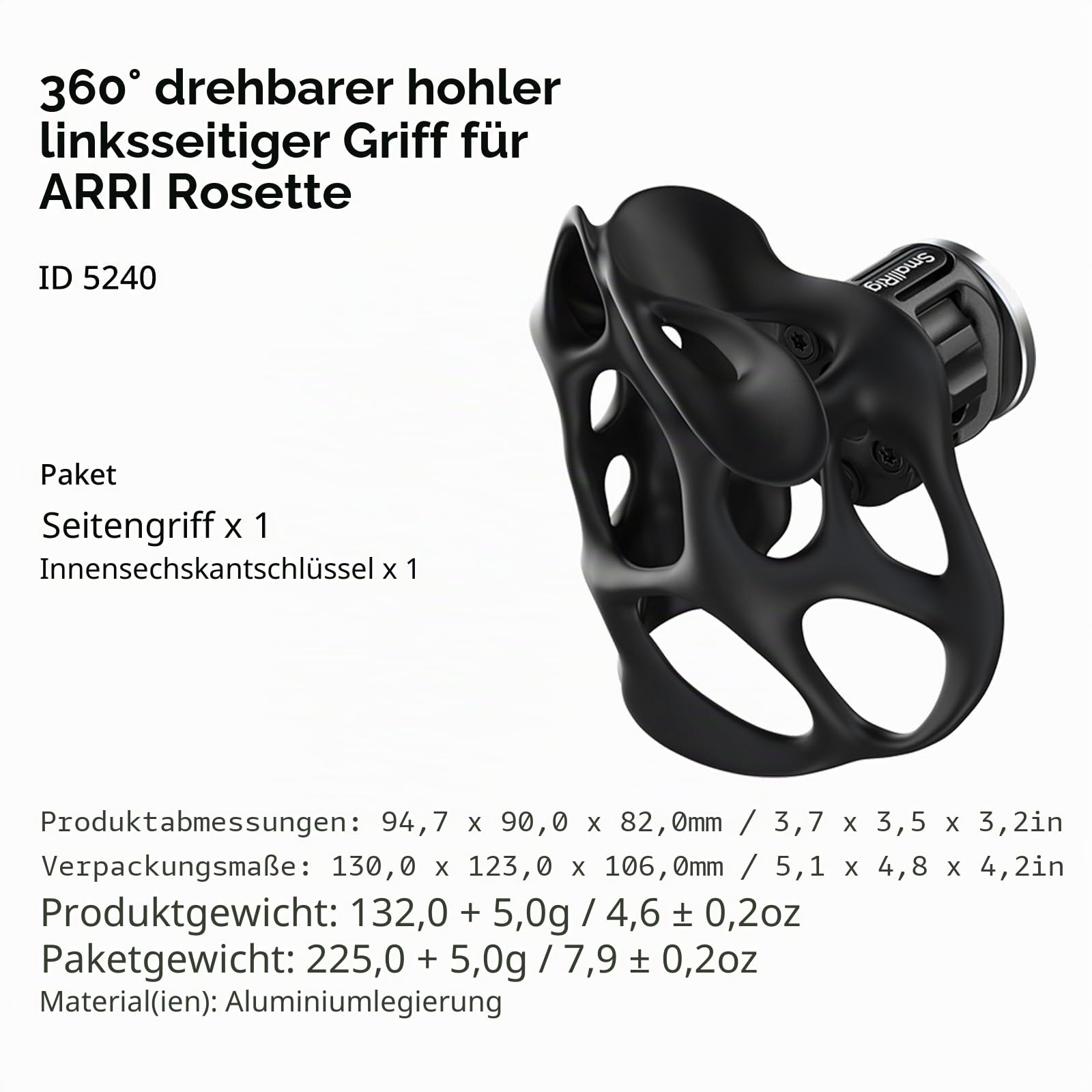 smallrig-5240-imagegrip-hohlgriff-links-mit-arri-rosette-360-15-kg image 7
