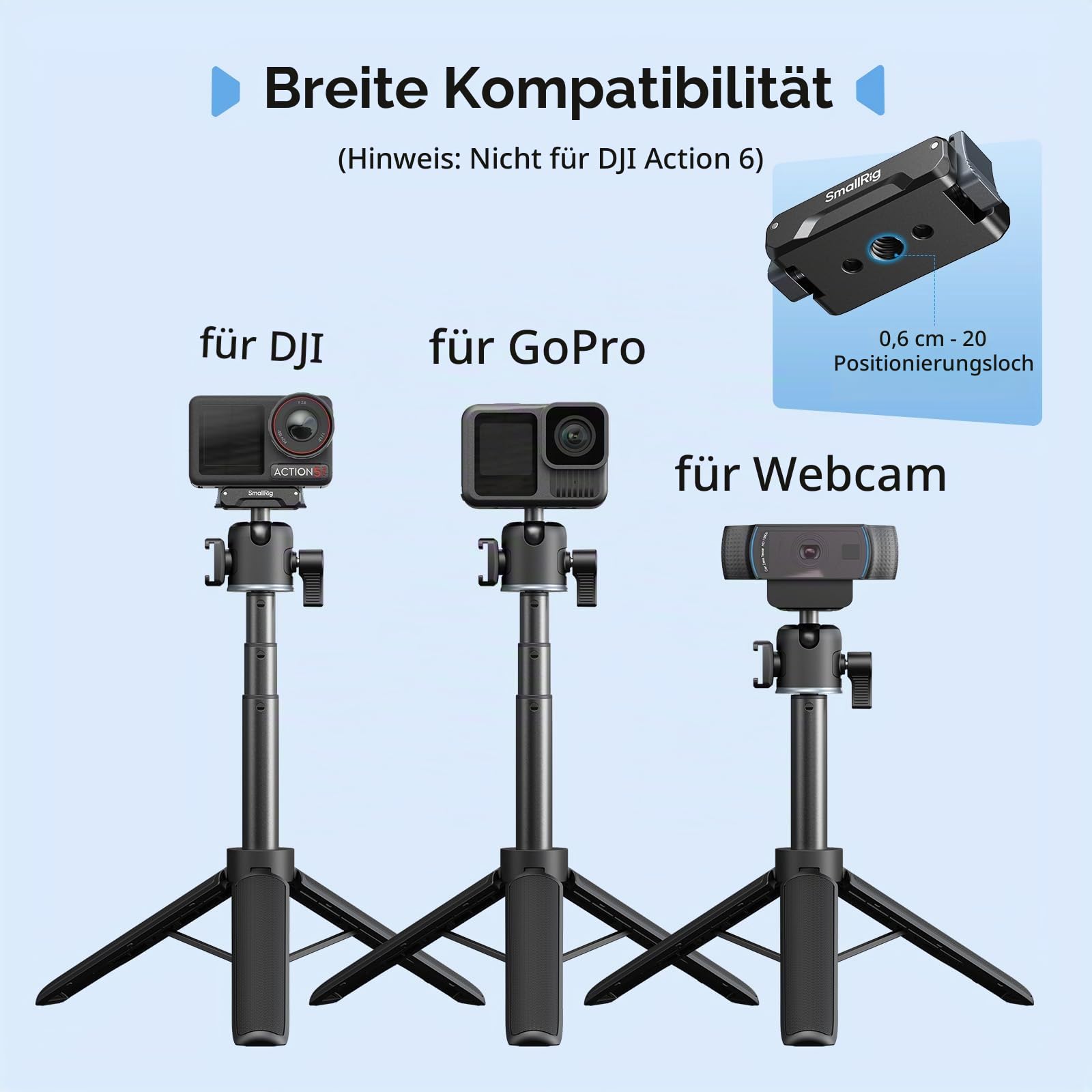 smallrig-5435-selfie-stick-mini-stativ-55cm-mit-kugelkopf image 6