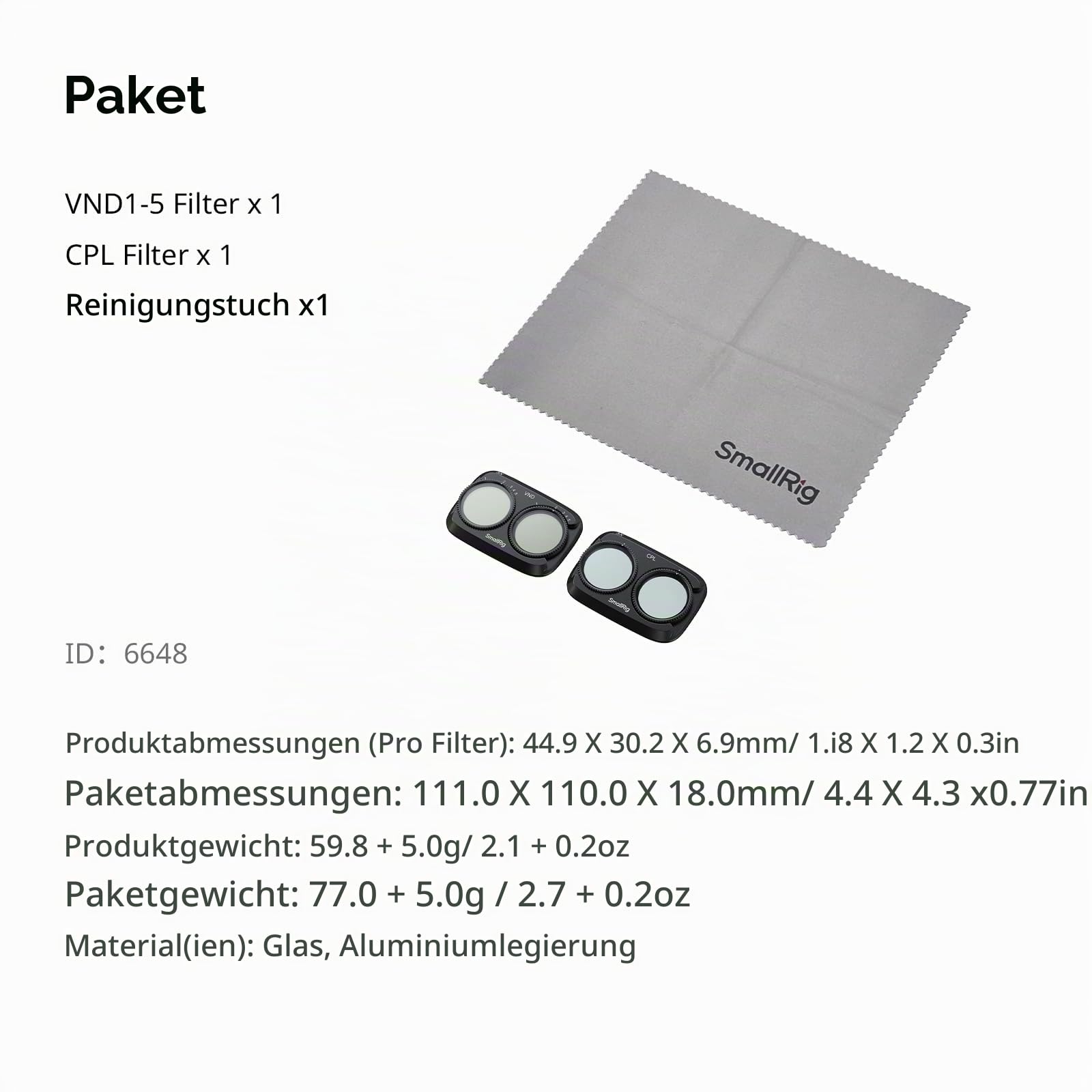 smallrig-6648-filterset-nd2-32-cpl-f-r-dji-osmo-pocket-4p image 8