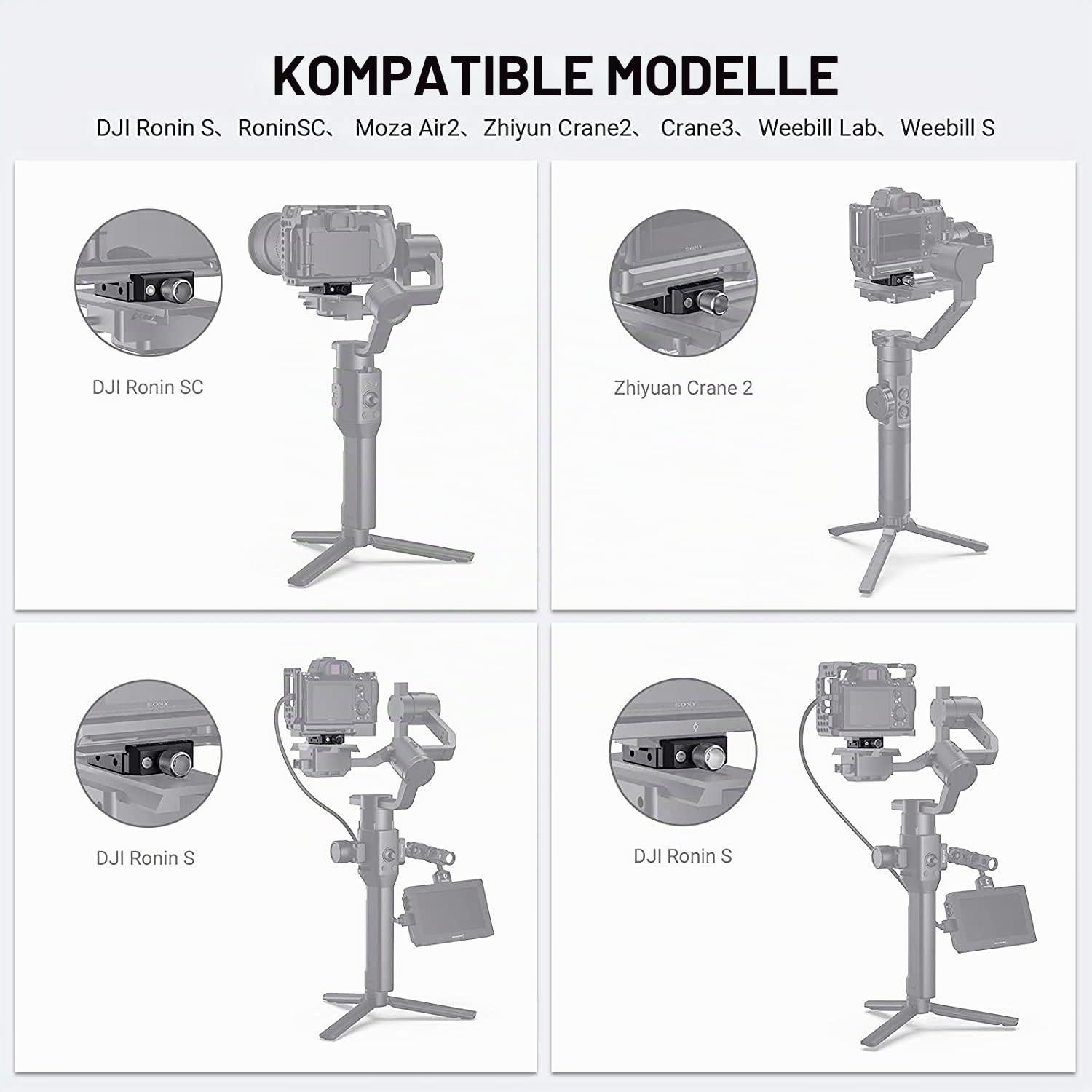 smallrig-2506b-arca-schnellspanner-klemme-f-r-dji-ronin-s-sc-und-zhiyun-gimbals image 2