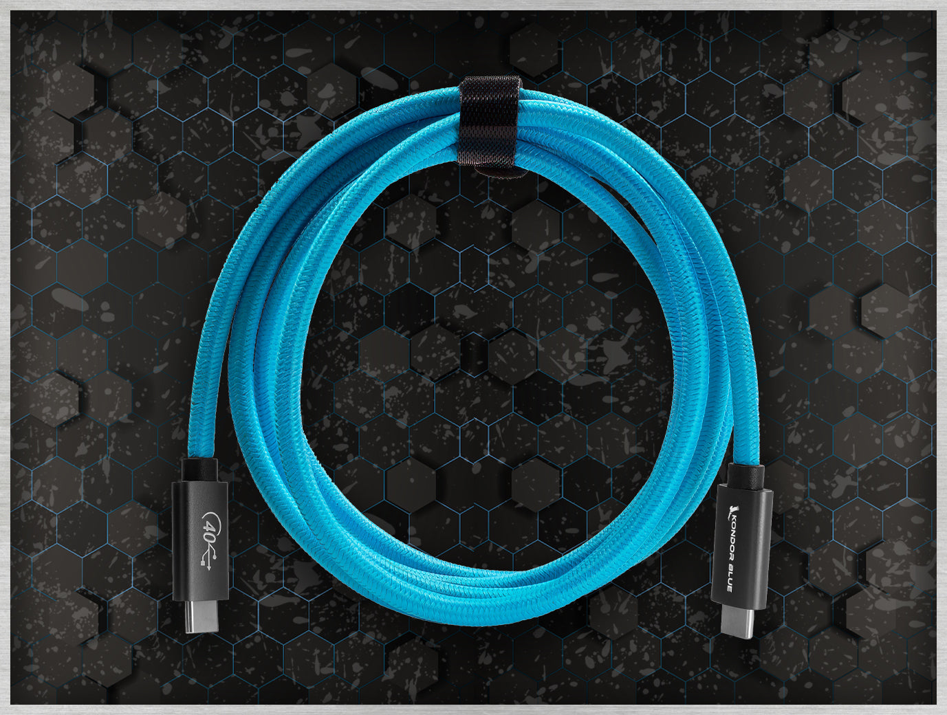 kondor-blue-thunderbolt-4-usb4-typ-c-kabel-40g-100w-datenkabel image 2